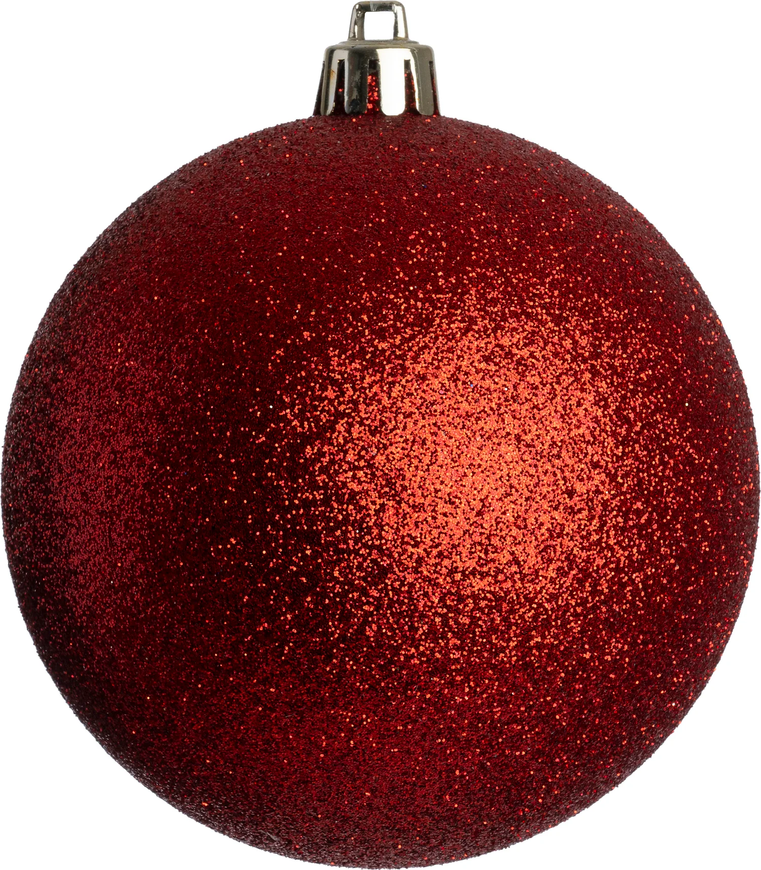 Intratuin kerstbal Stanton rood glitter D 10 cm