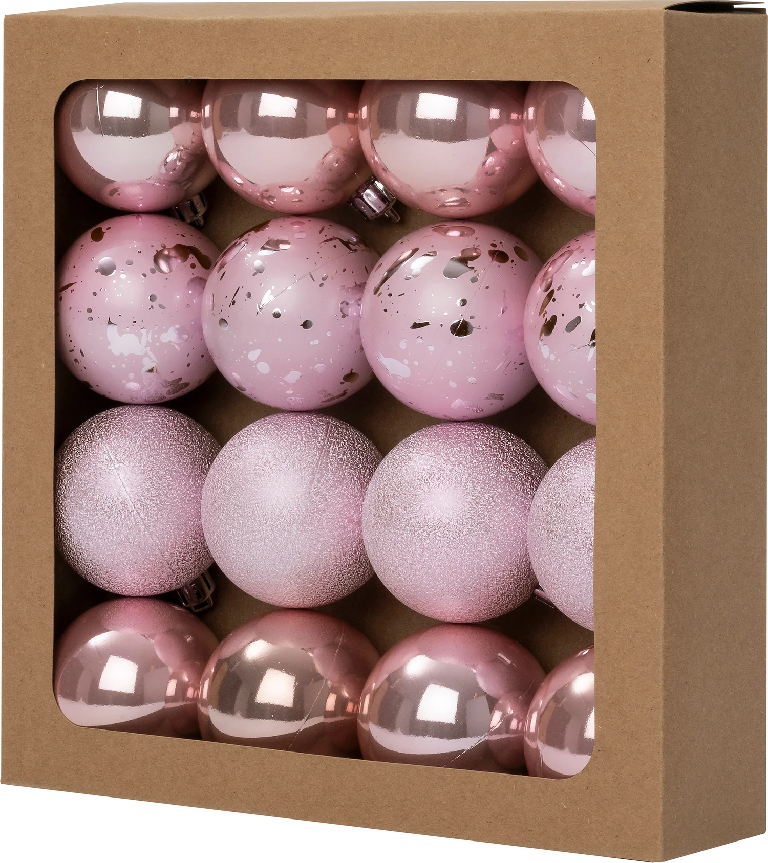 Intratuin kerstbal Montrose roze D 6 cm 16 stuks