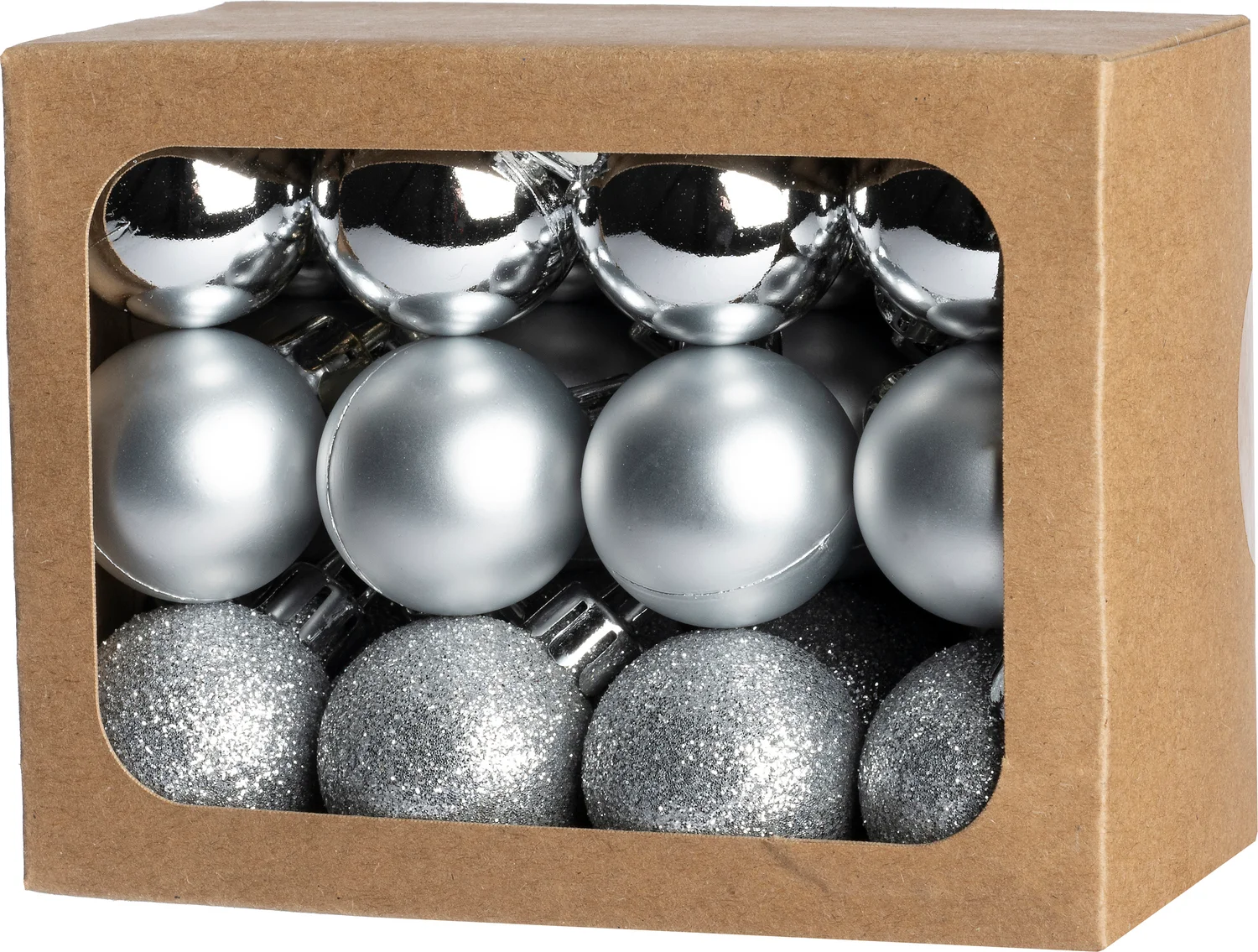 Intratuin kerstbal Montrose zilver D 3 cm 24 stuks