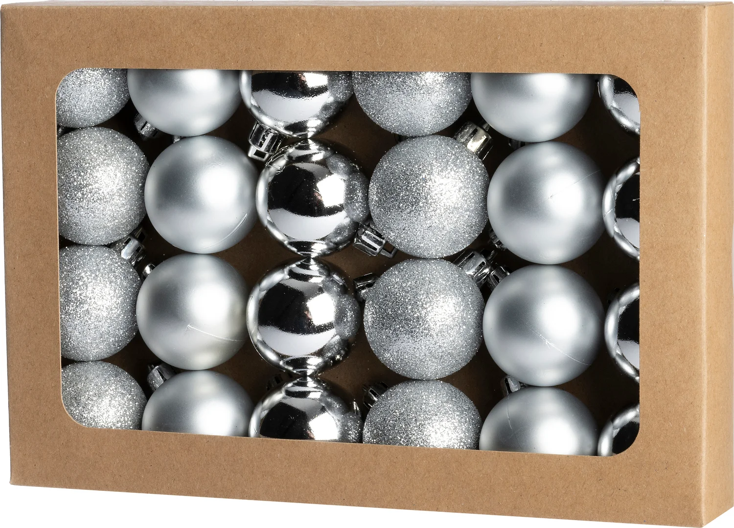 Intratuin kerstbal Montrose zilver D 4 cm 24 stuks