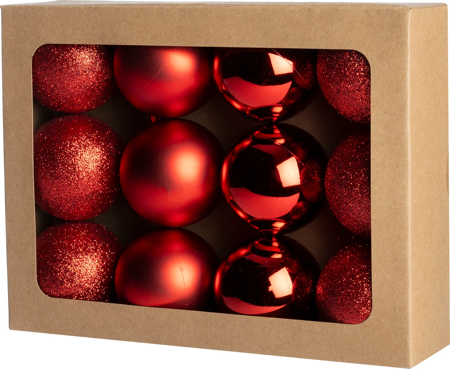 Intratuin kerstbal Montrose rood D 6 cm 12 stuks