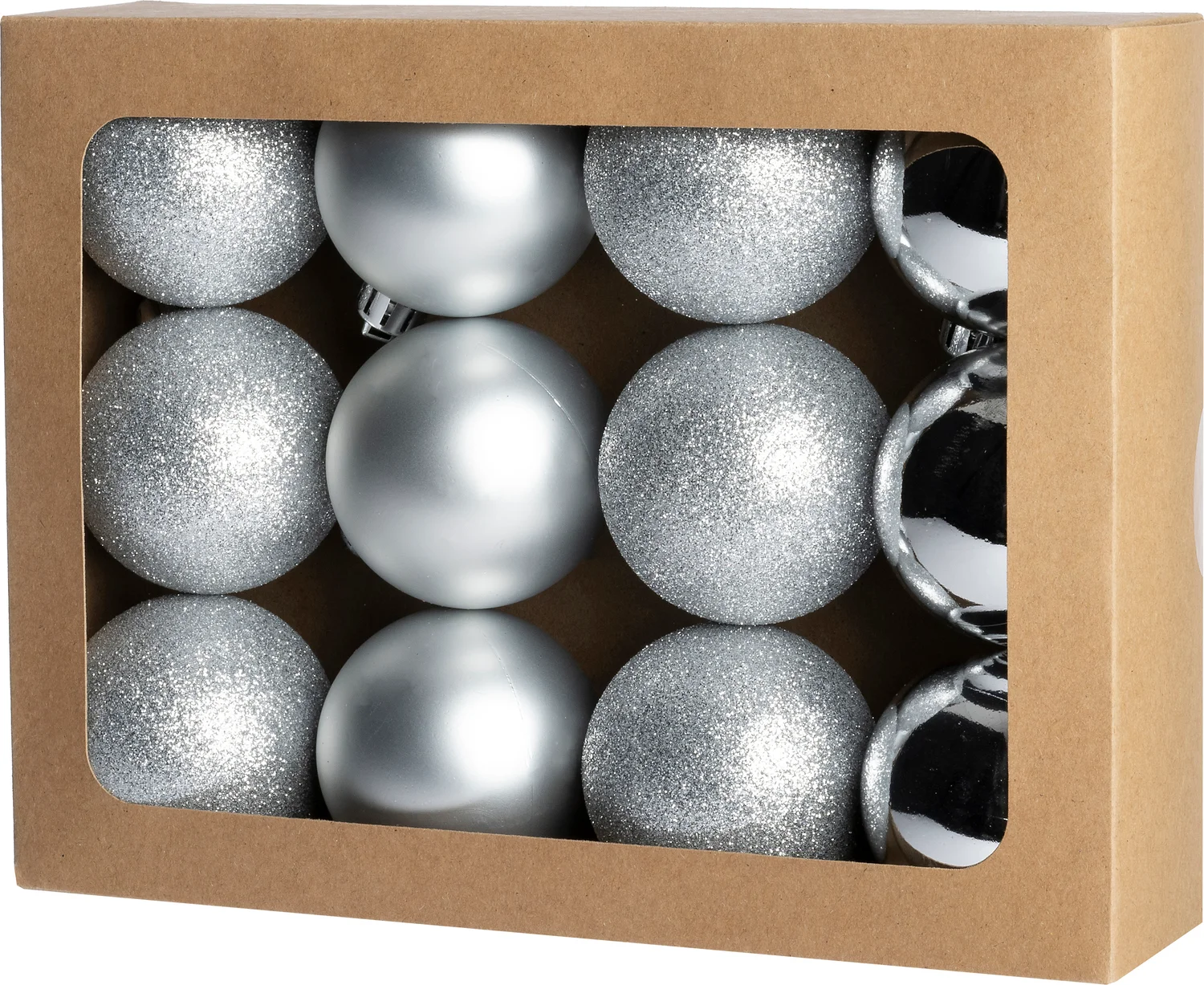 Intratuin kerstbal Montrose zilver D 6 cm 12 stuks