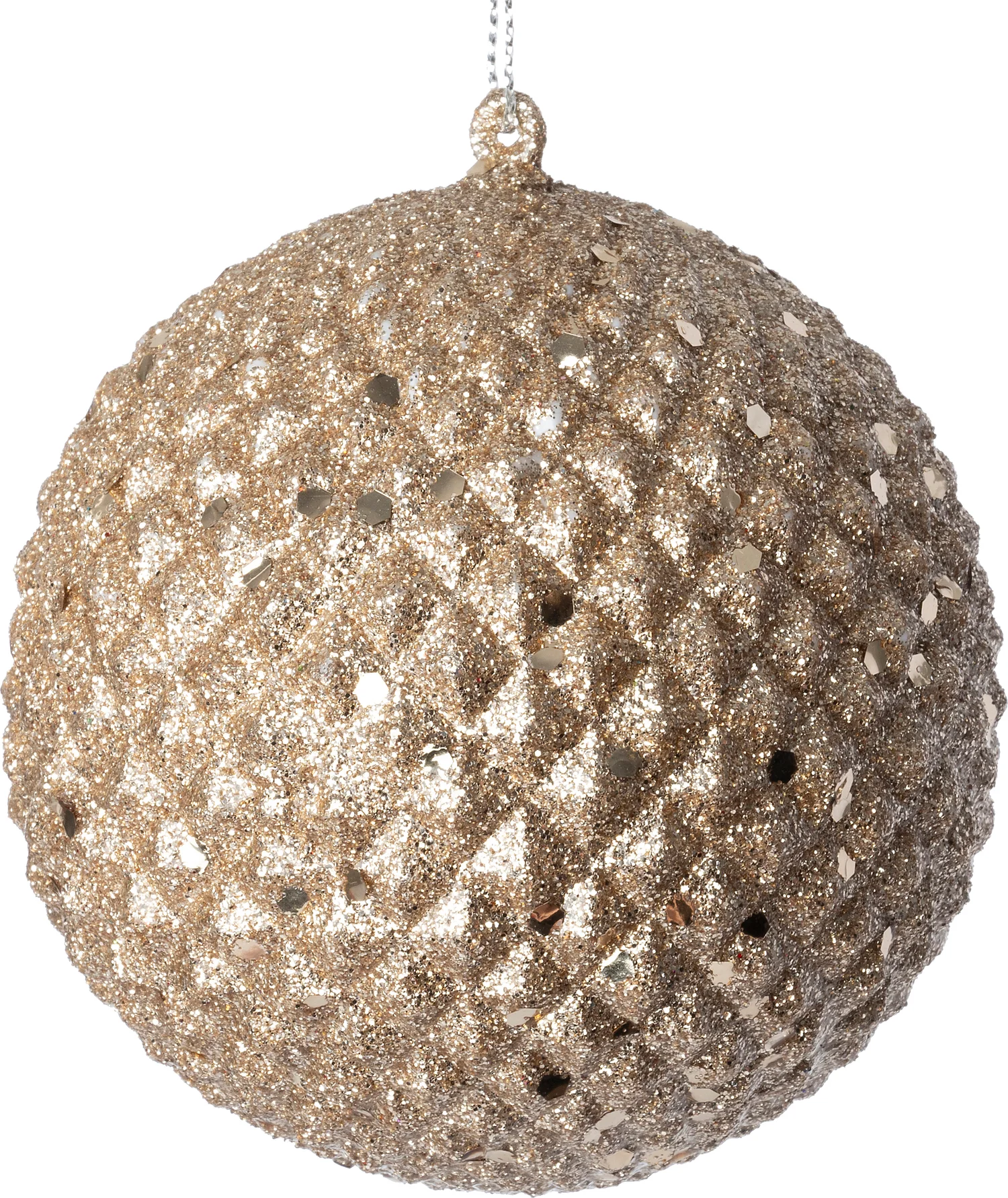 Intratuin kerstbal Pine beige D 9 H 9 cm
