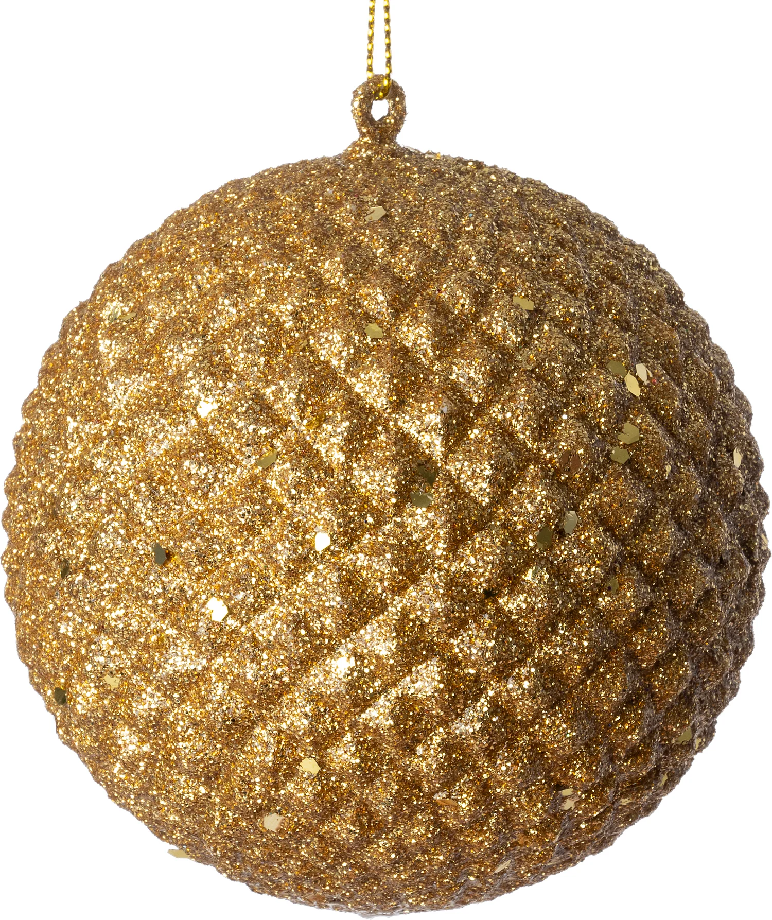 Intratuin kerstbal Pine goud D 9 H 9 cm