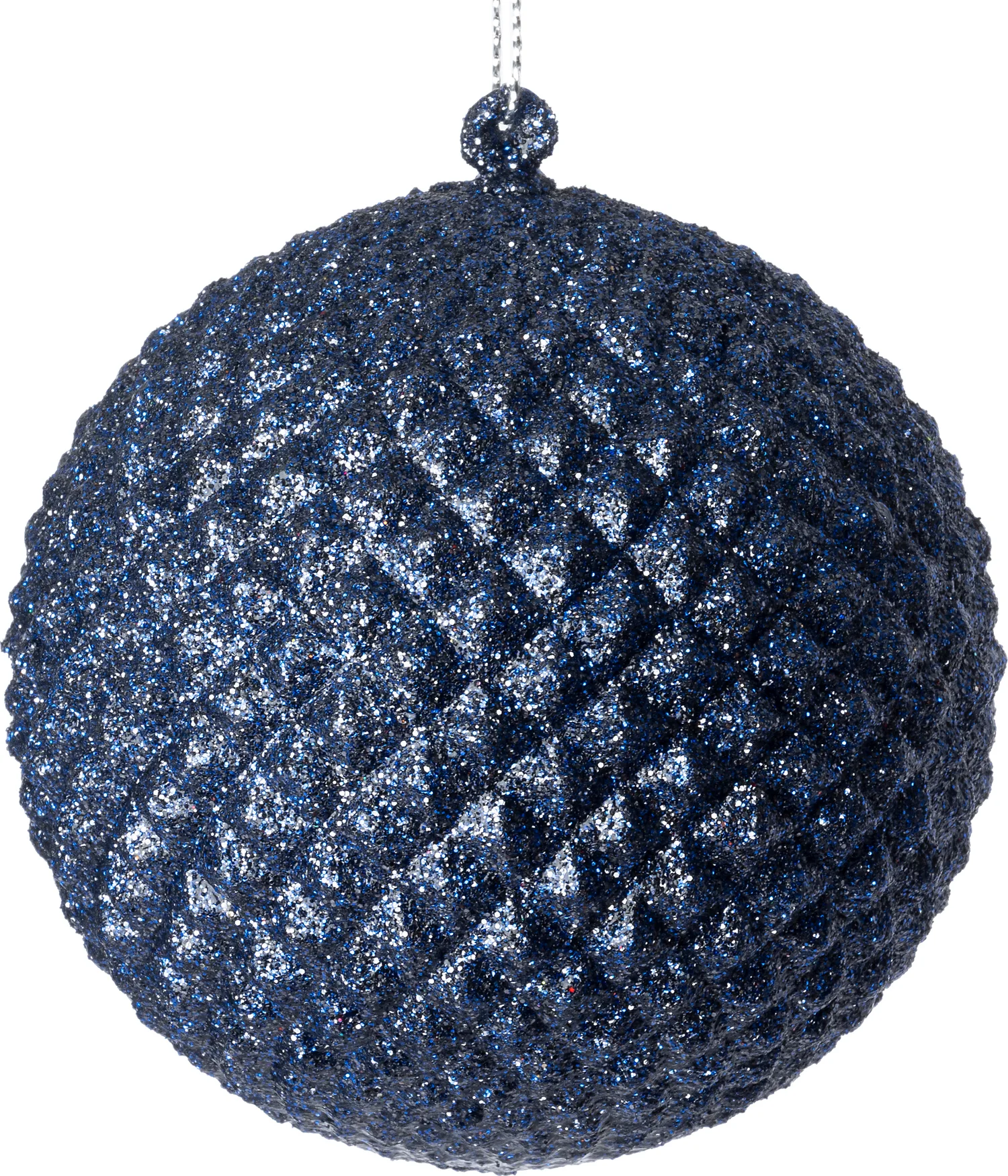 Intratuin kerstbal Pine blauw D 9 H 9 cm
