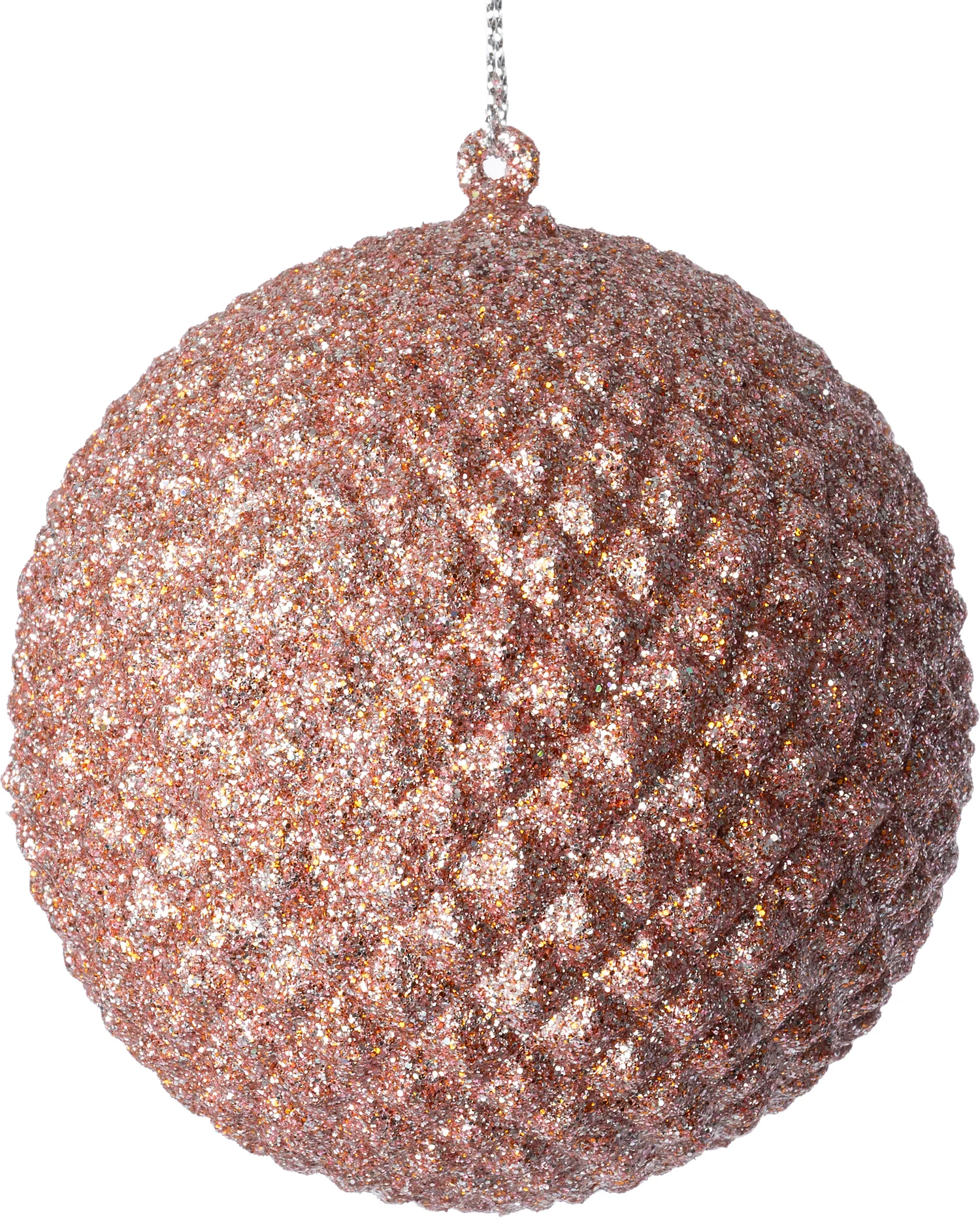 Intratuin kerstbal Pine roze D 9 H 9 cm