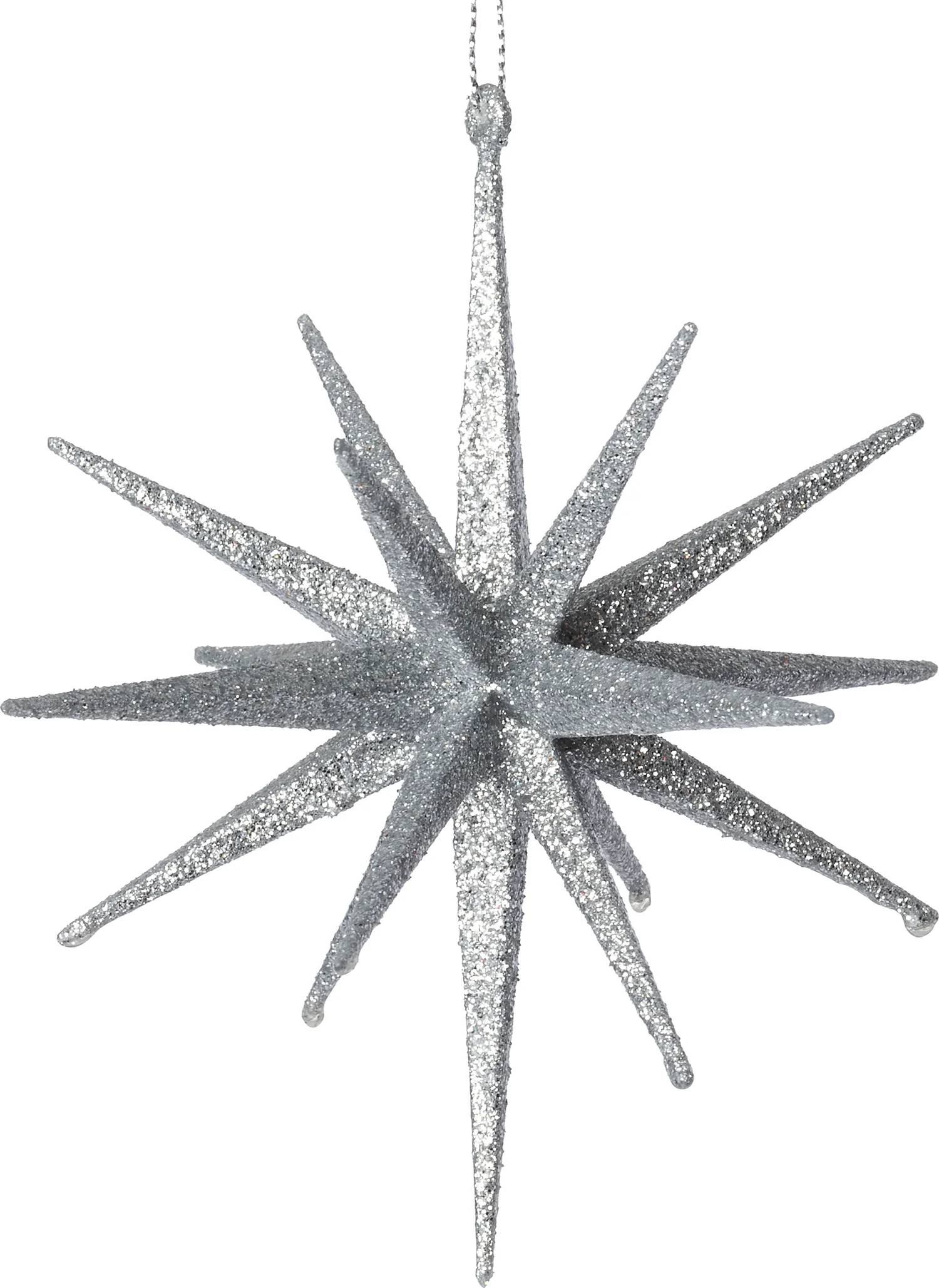 Intratuin kerst ornament Jens ster zilver D 15 H 15 cm