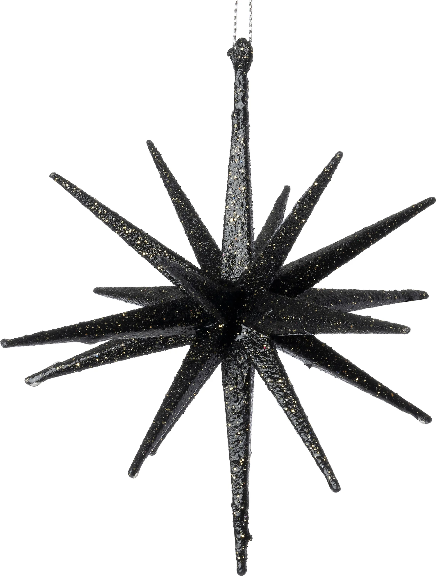 Intratuin kerst ornament Jens ster zwart D 15 H 15 cm