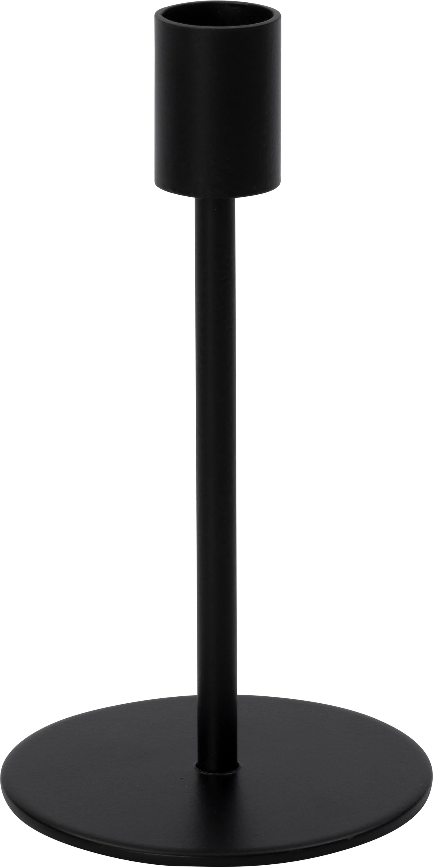Intratuin kandelaar Bianca zwart D 9 H 16 cm