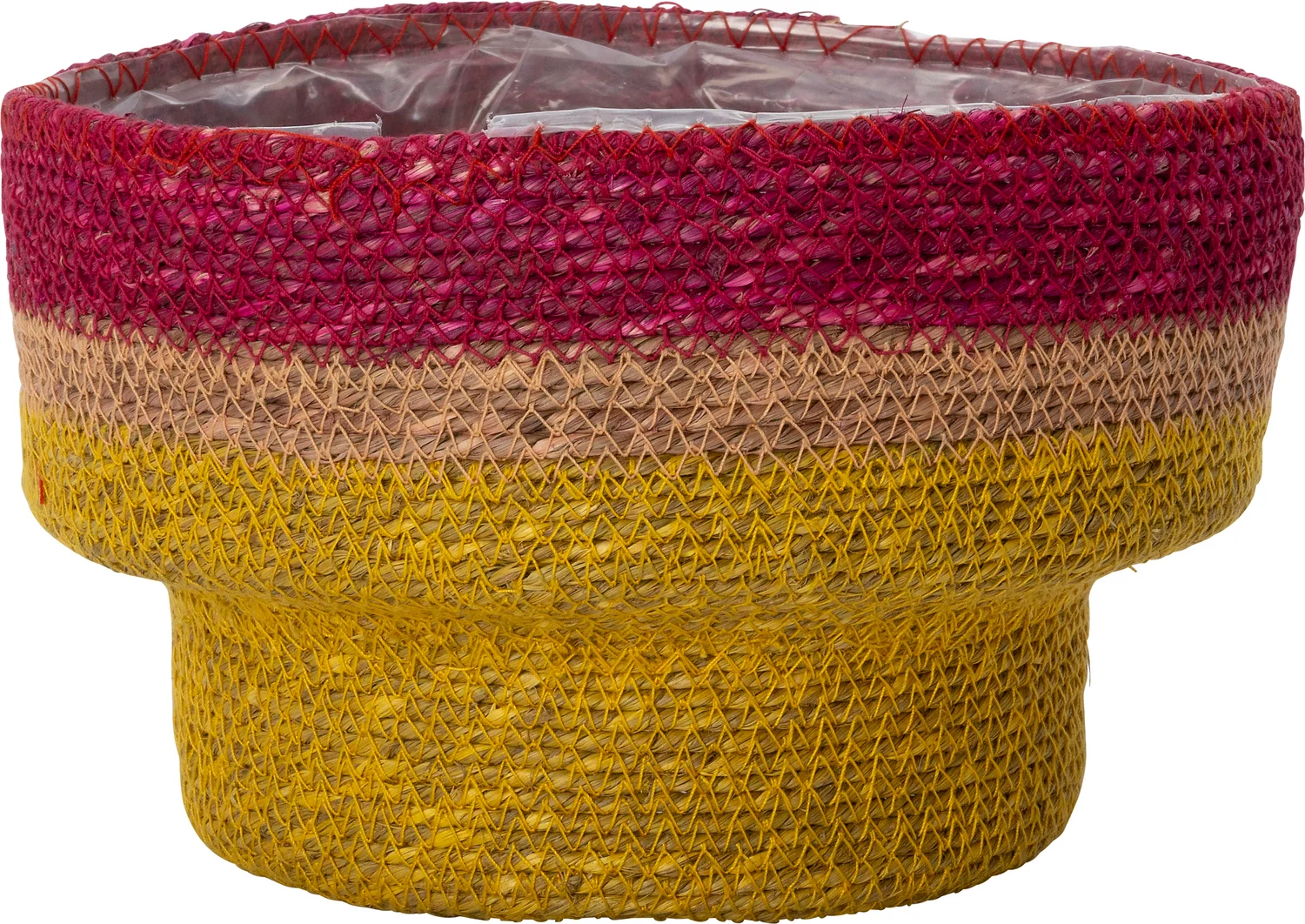Intratuin plantenmand Mil roze / geel D 22 H 13 cm