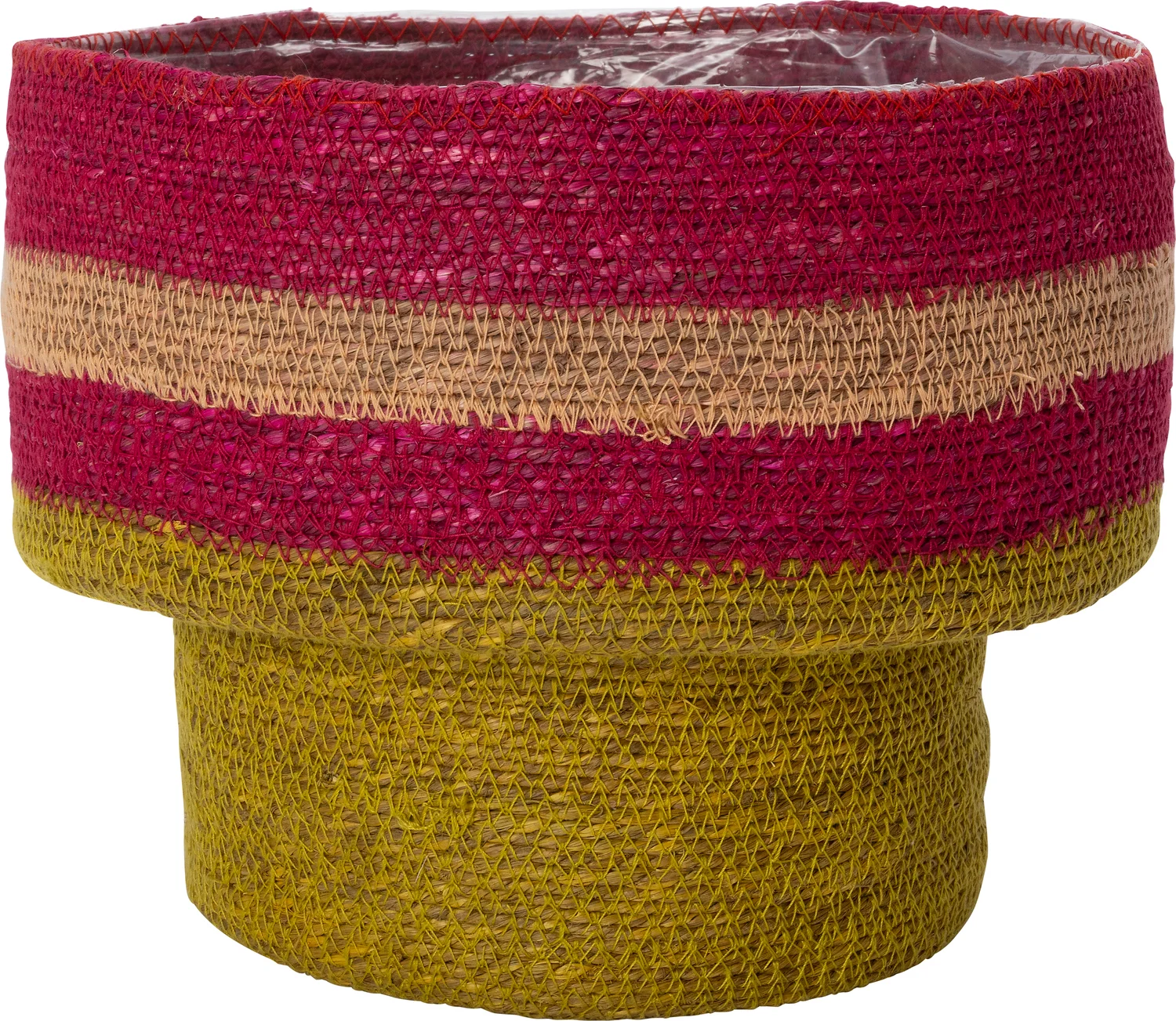 Intratuin plantenmand Mil roze / geel D 28 H 22 cm