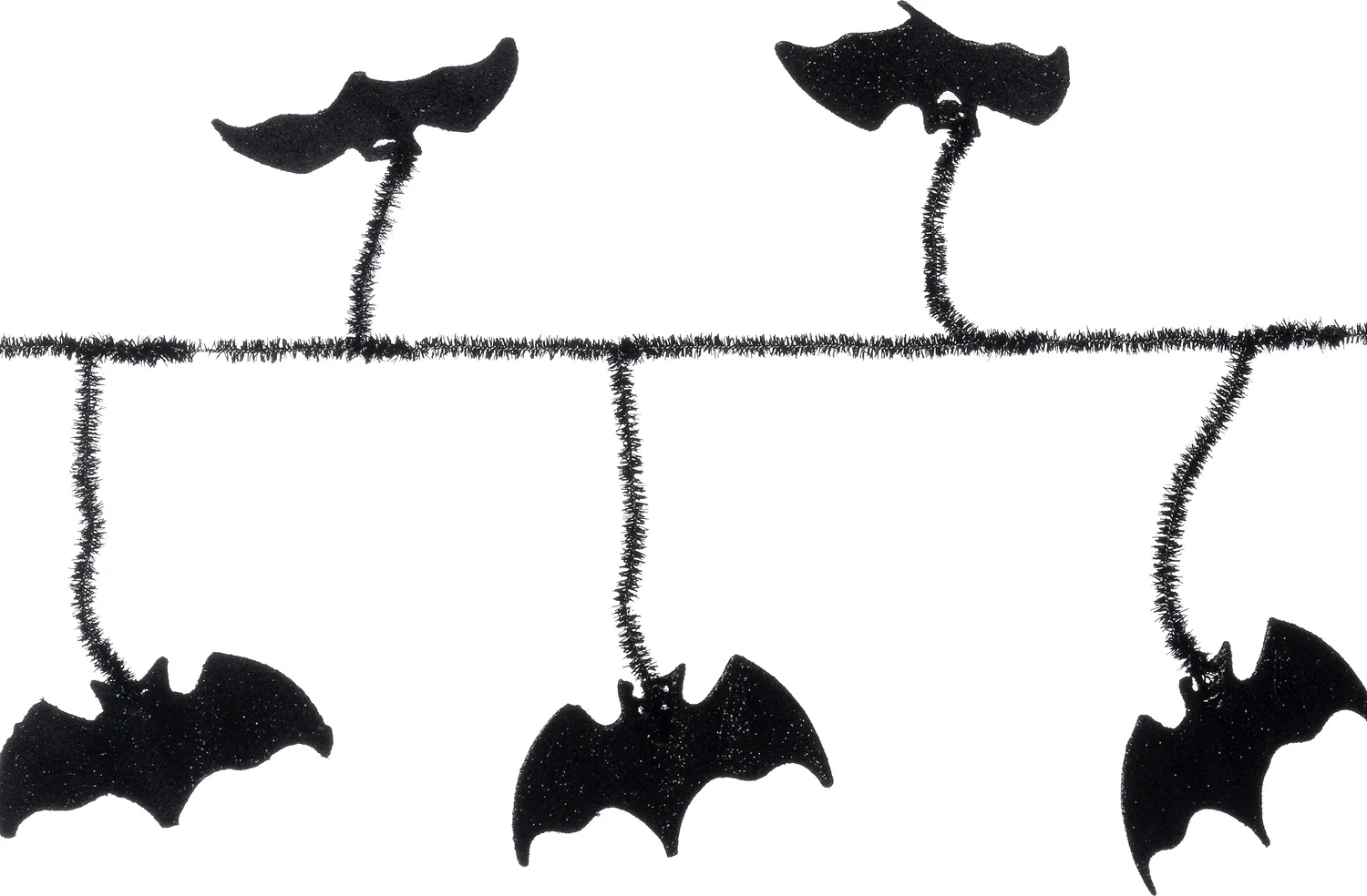 Intratuin halloween decoratie slinger vleermuis zwart 150 cm
