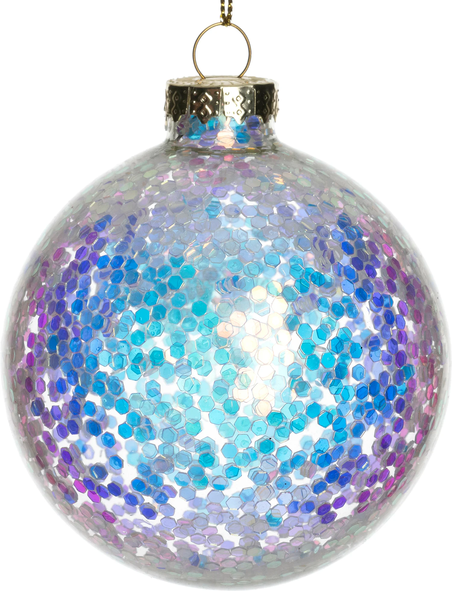 Intratuin kerstbal Roundwood semitransparant wit D 8 cm
