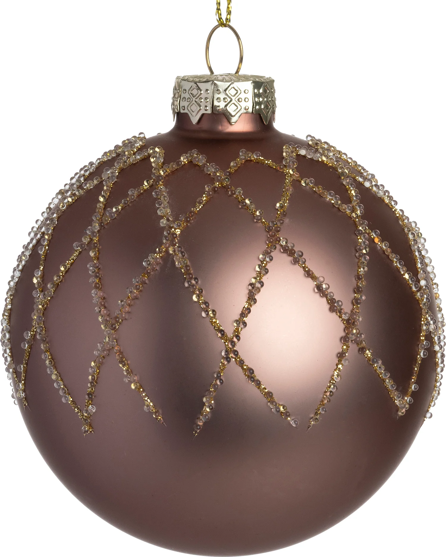 Intratuin kerstbal Belmullet roze D 8 cm