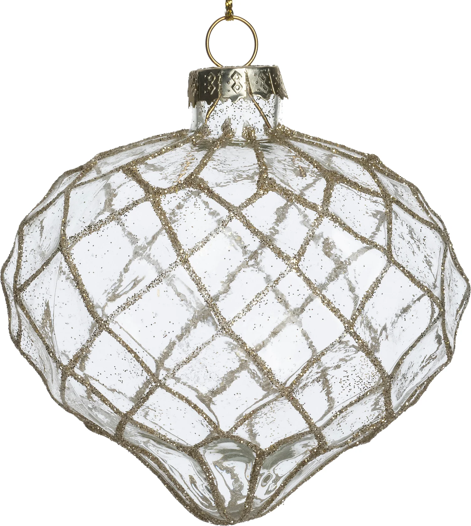 Intratuin kerst ornament Athenry ui transparant 8,5 x 8,5 x 8,3 cm