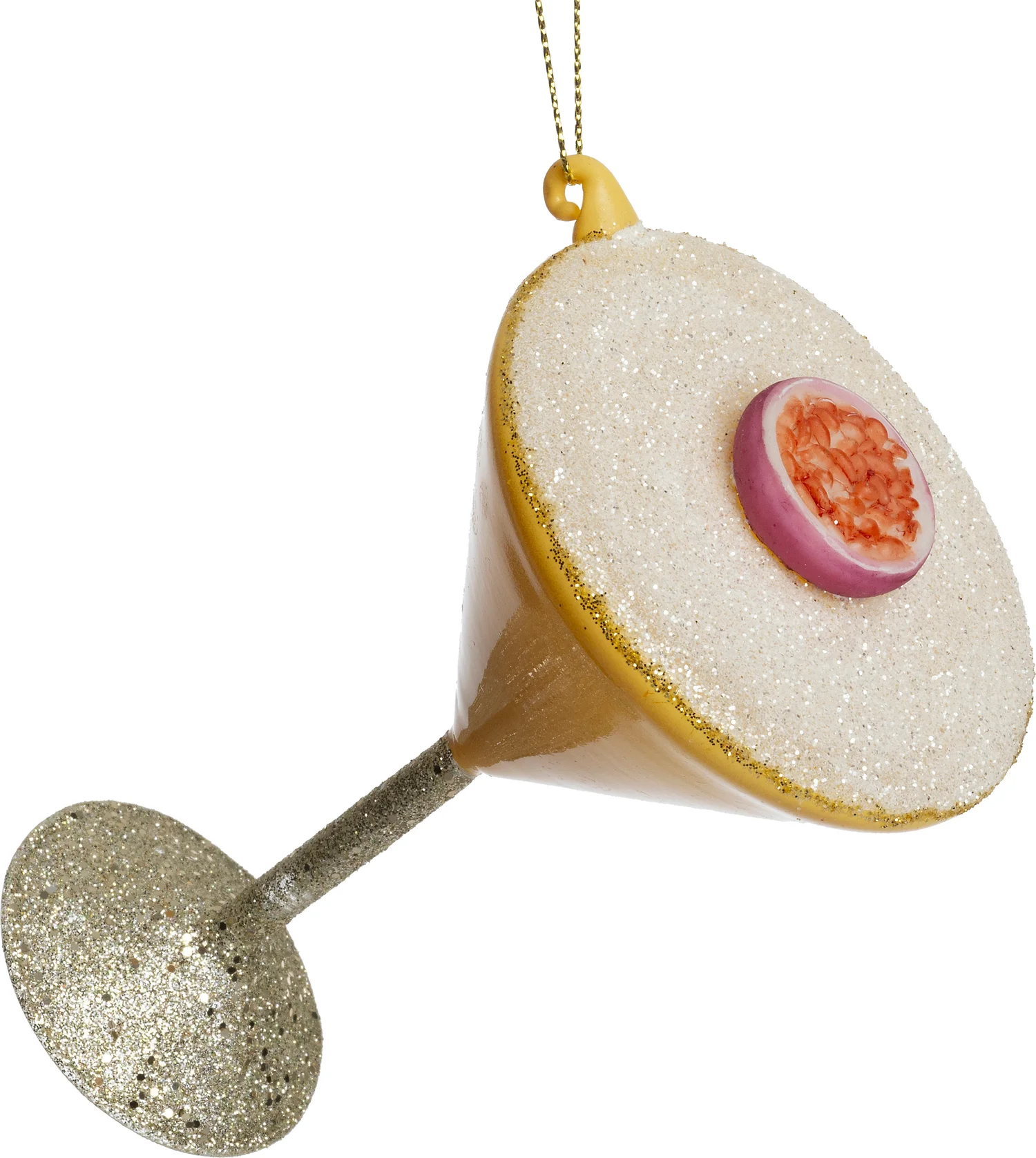 Intratuin kerst ornament pornstar martini goud / roze 7,5 x 7,5 x 11,5 cm