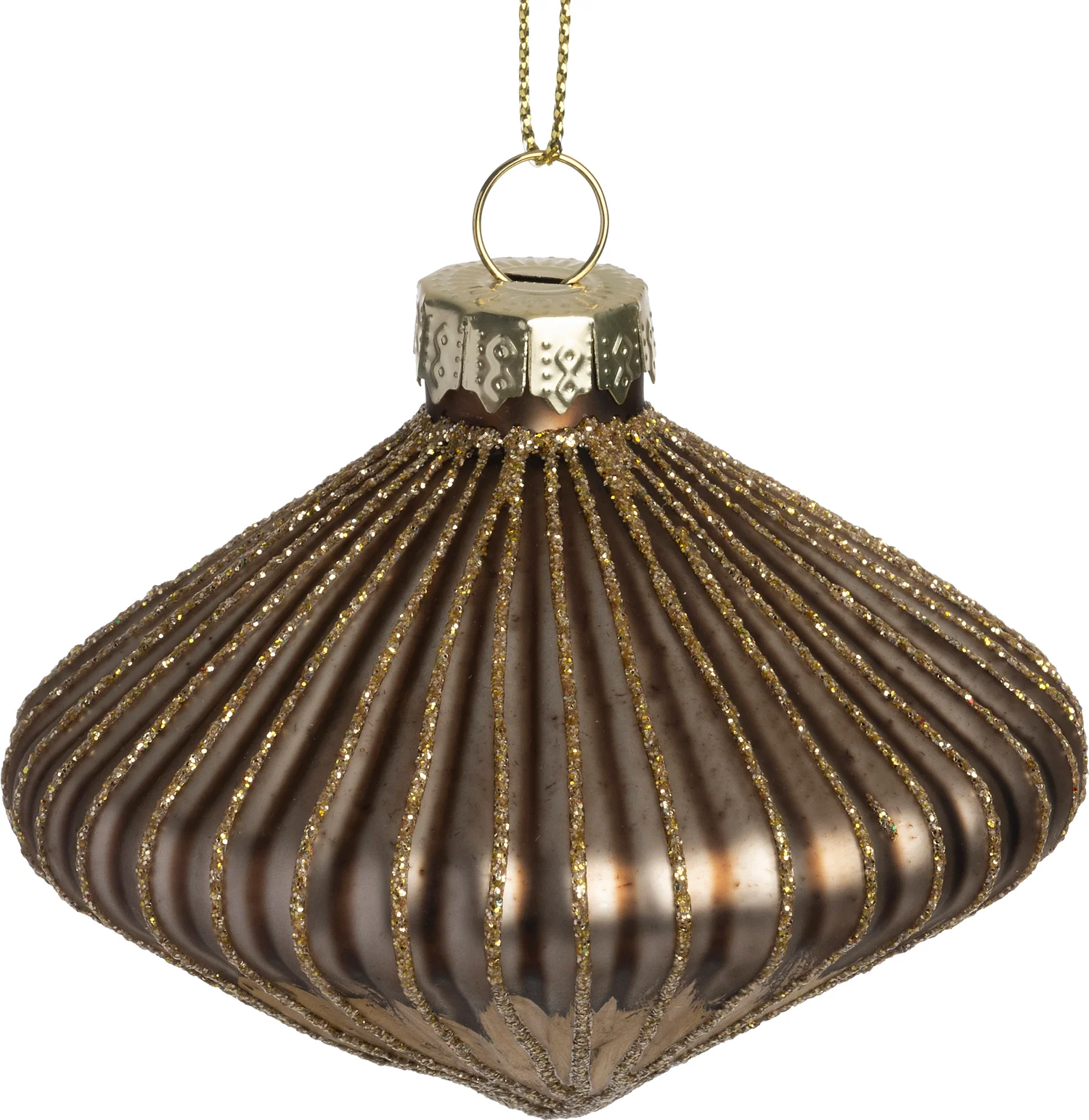 Intratuin kerstbal ui goud D 8 H 6 cm