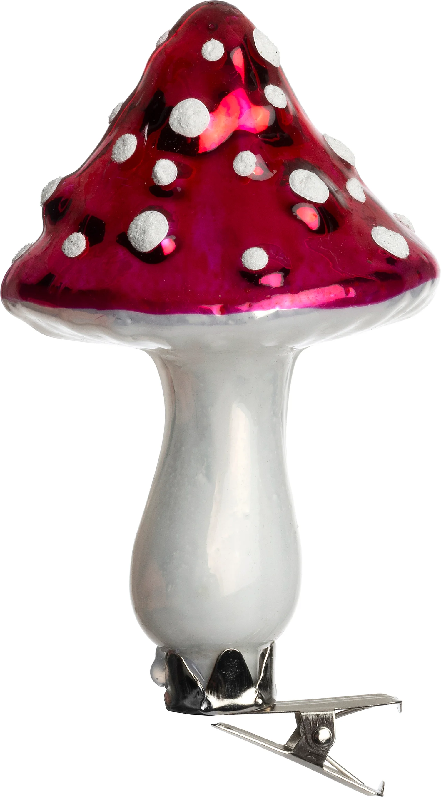 Intratuin kerstclip paddenstoel rood / wit 6 x 6 x 8,5 cm