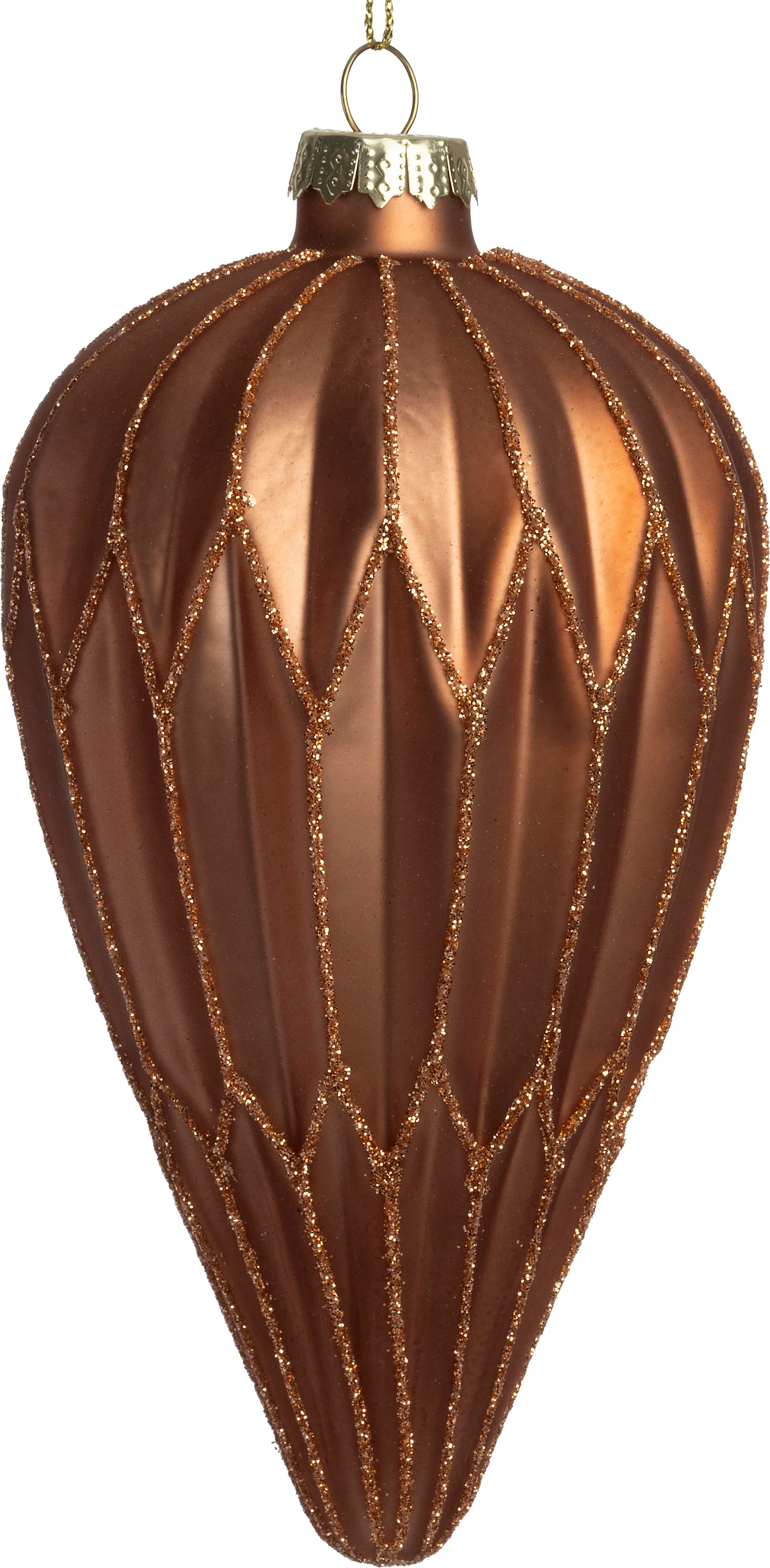 Intratuin kerstbal Scariff pegel rood D 7,5 H 14 cm