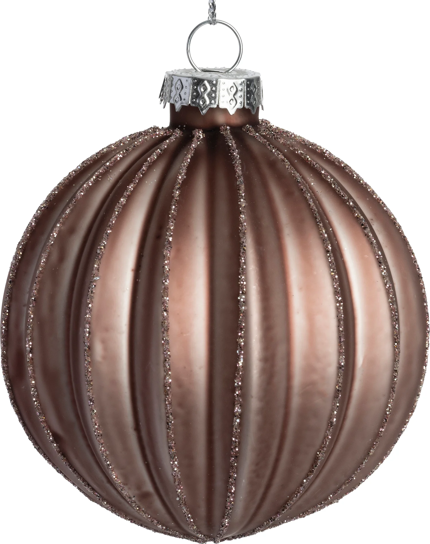 Intratuin kerstbal Tramore grijs D 8 cm