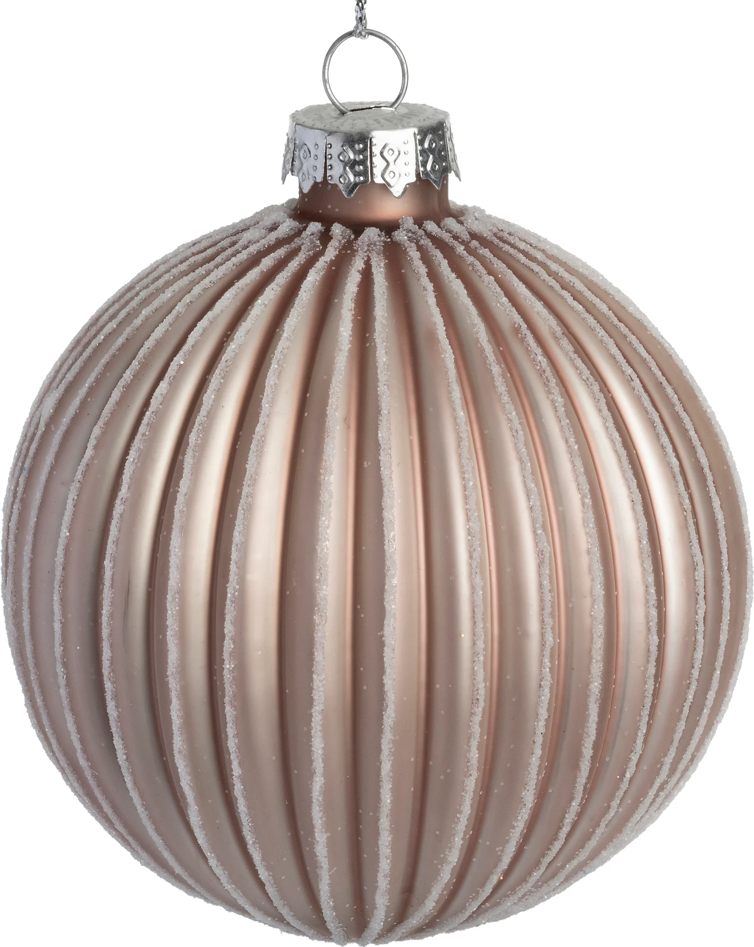 Intratuin kerstbal Tramore roze D 8 cm
