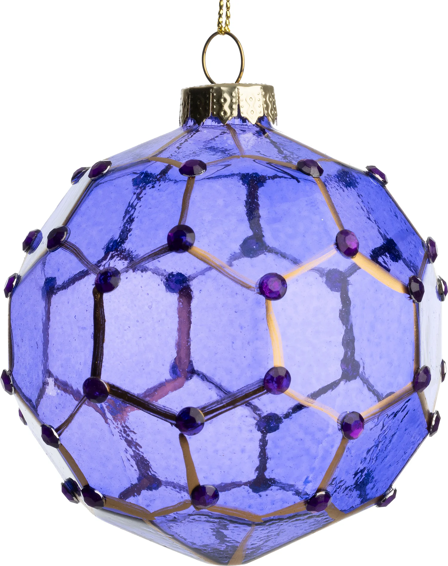 Intratuin kerstbal Rosmuck paars D 8 cm
