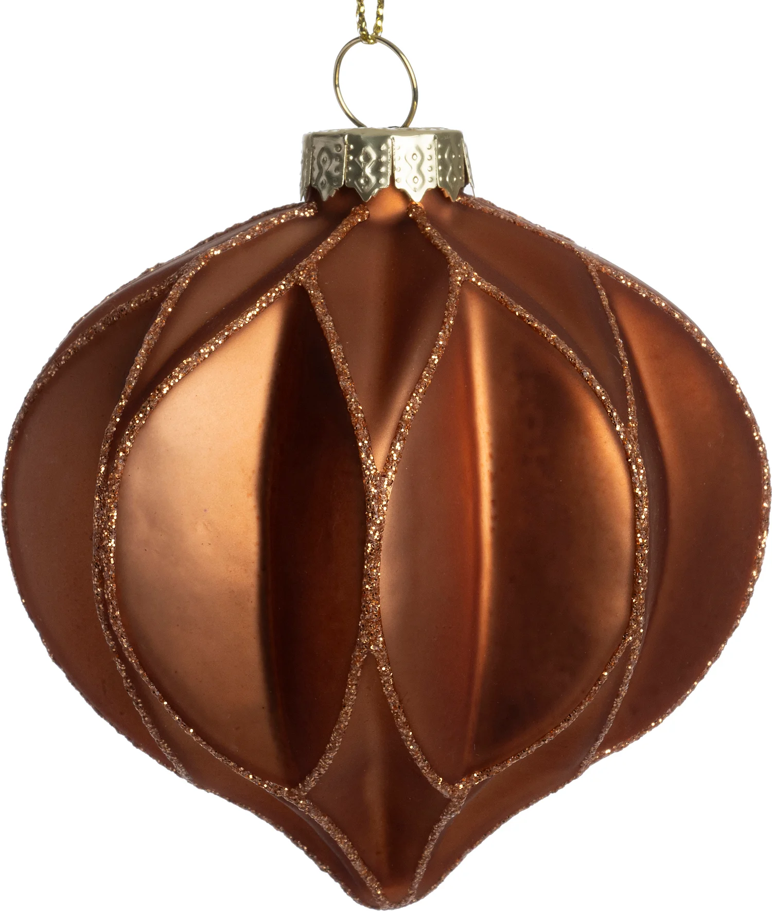 Intratuin kerstbal Scariff druppel rood D 8 cm