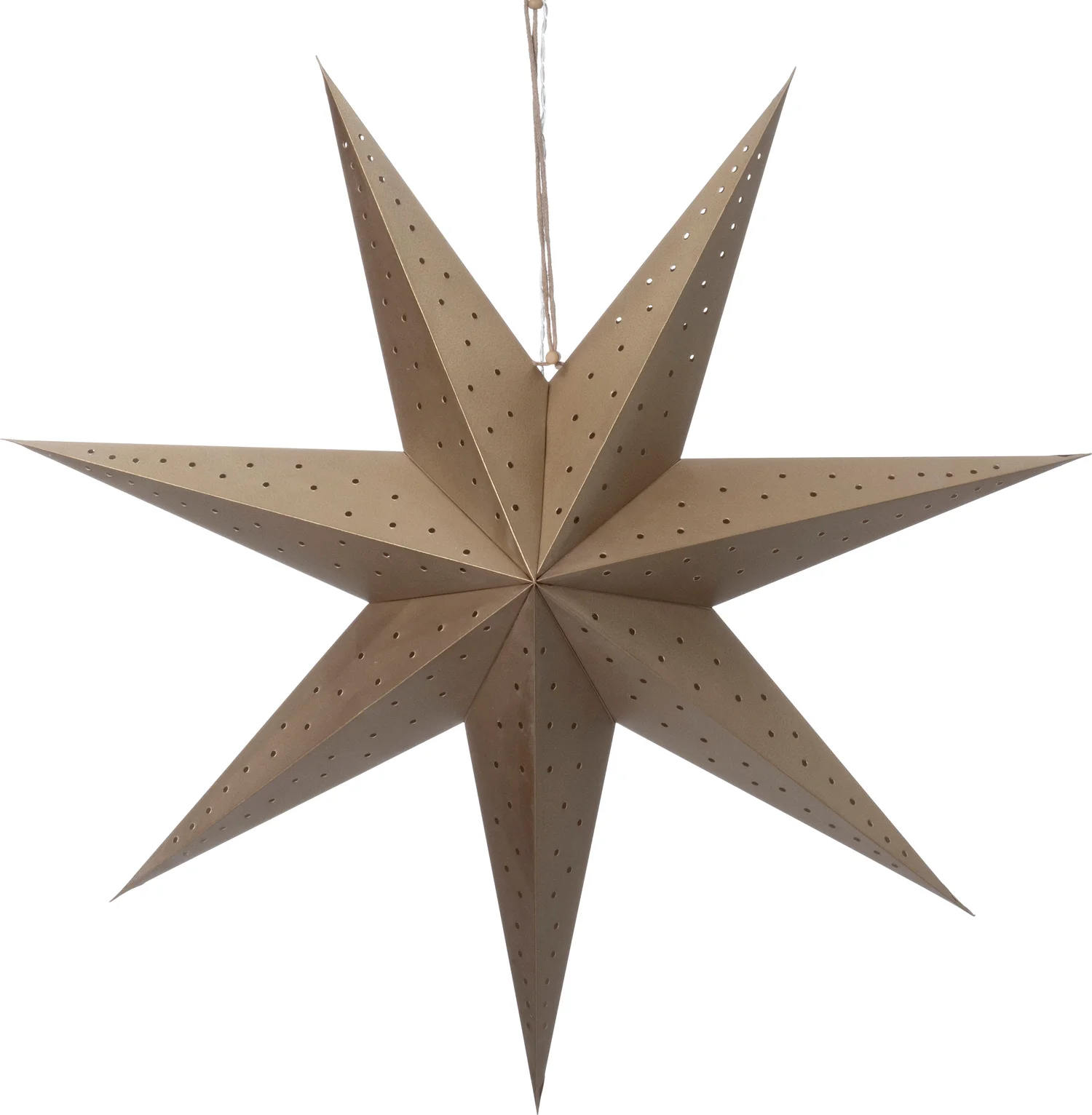 Intratuin kerstster met verlichting stippen beige D 60 H 19 cm