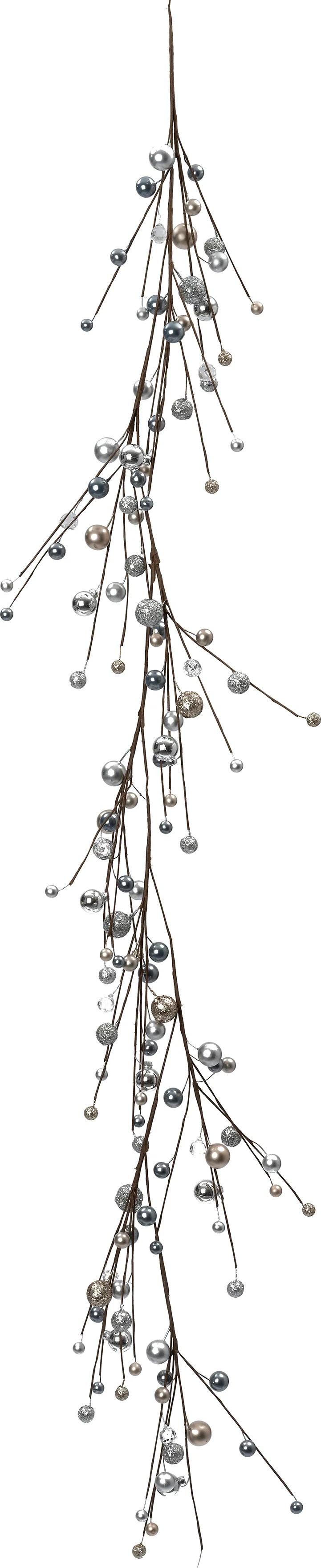 Intratuin guirlande Elin zilver bal 150 cm