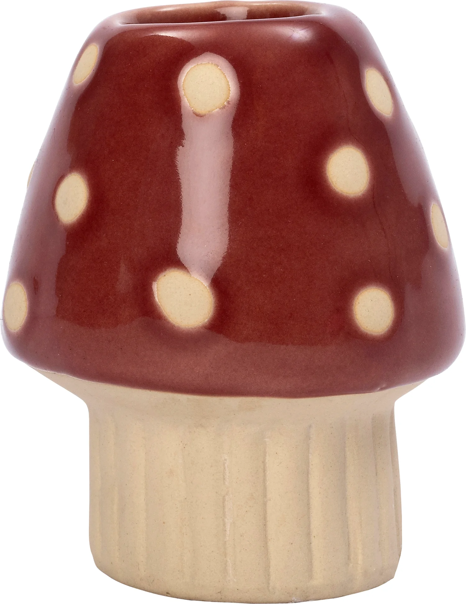 Intratuin kandelaar Olatra rood / crème D 5,2 H 6 cm