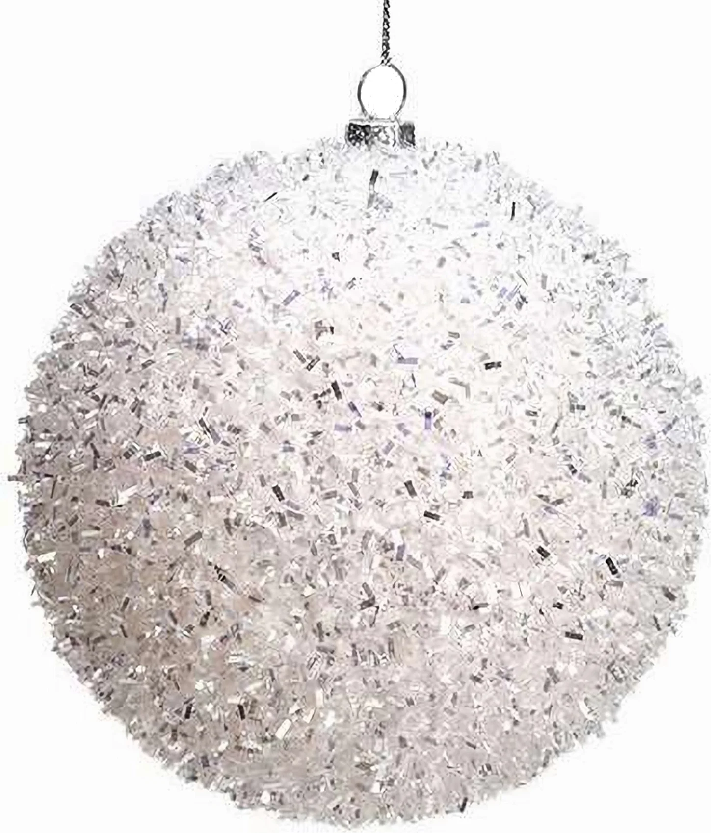 Intratuin kerstbal Abbeydorney wit D 8 cm