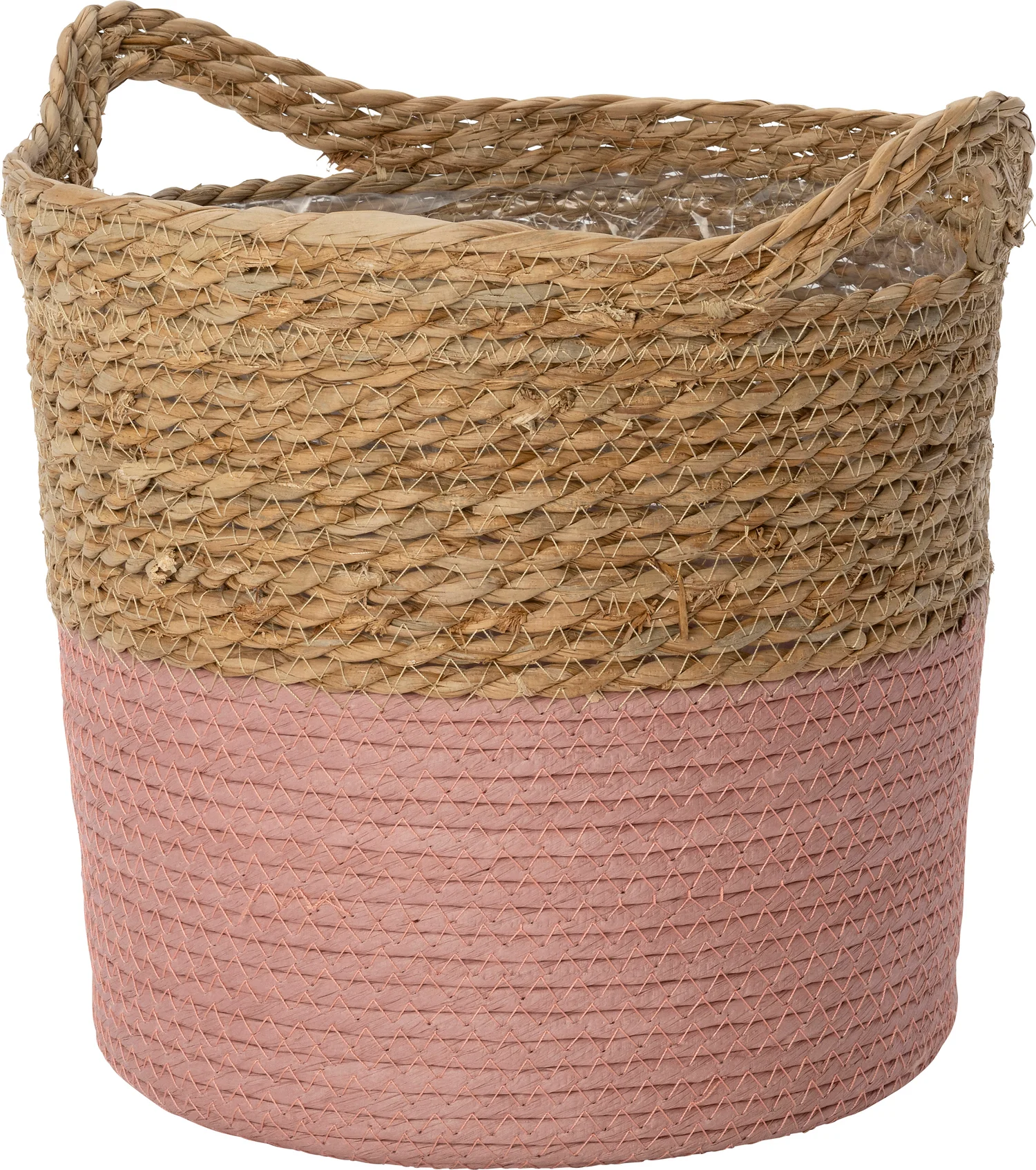 Intratuin plantenmand Rocky naturel / roze D 33 H 31 cm