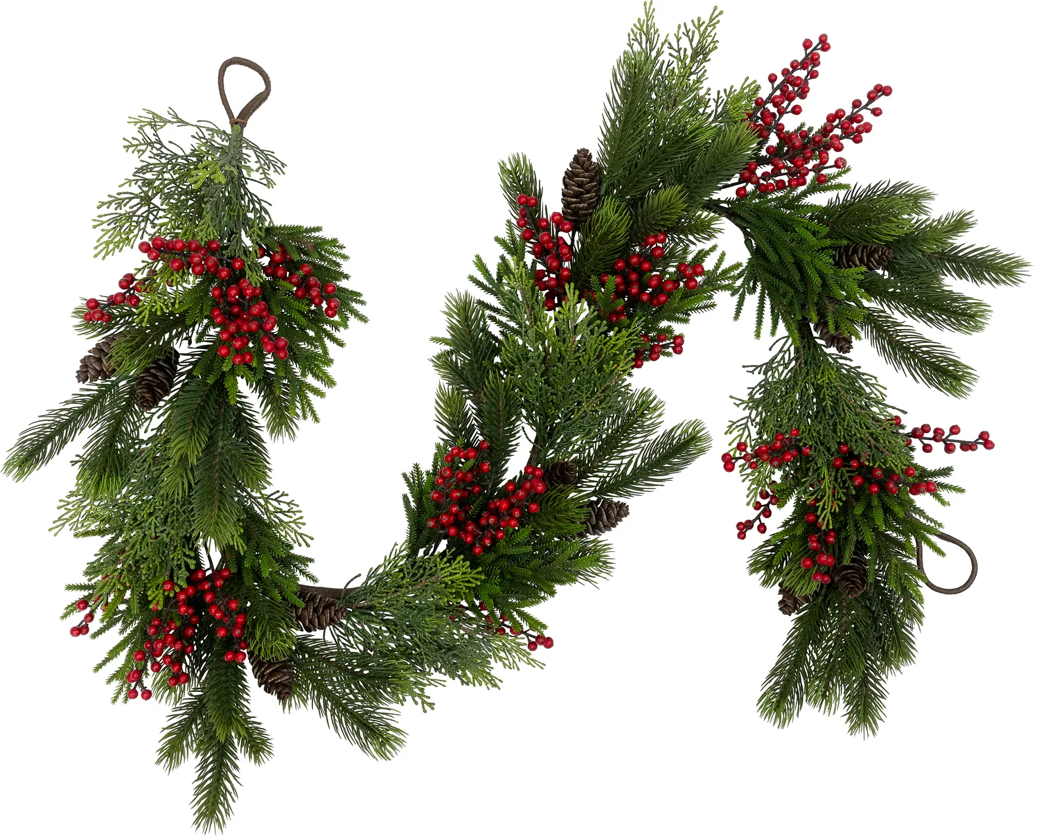 Intratuin guirlande Ceder groen met bes 153 cm