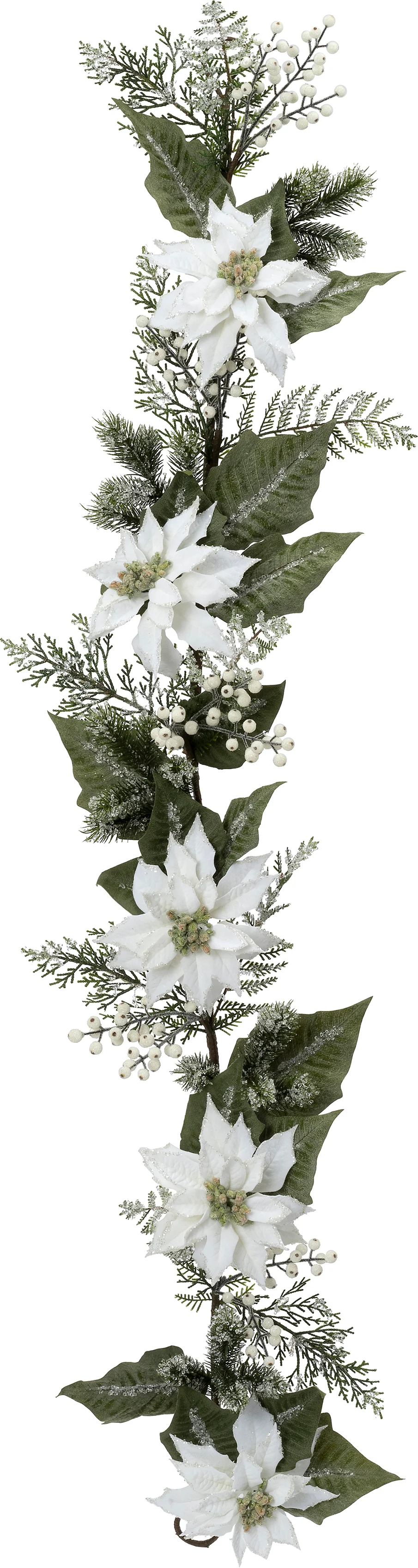 Intratuin guirlande met kerststerren rood 153 x 15,5 x 13 cm