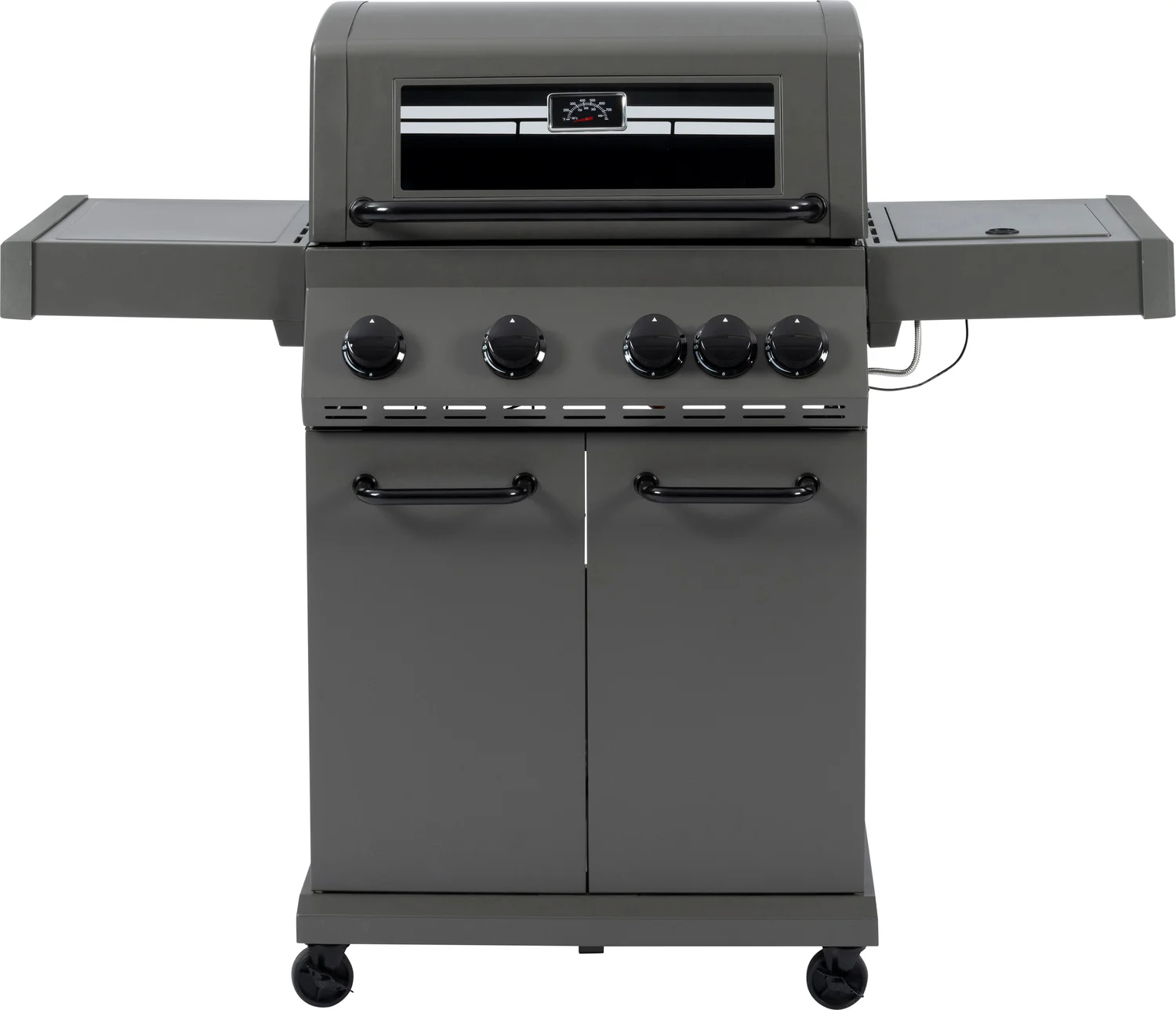Intratuin gasbarbecue met 4 branders en zijbrander 118 x 55,5 x 140,5 cm