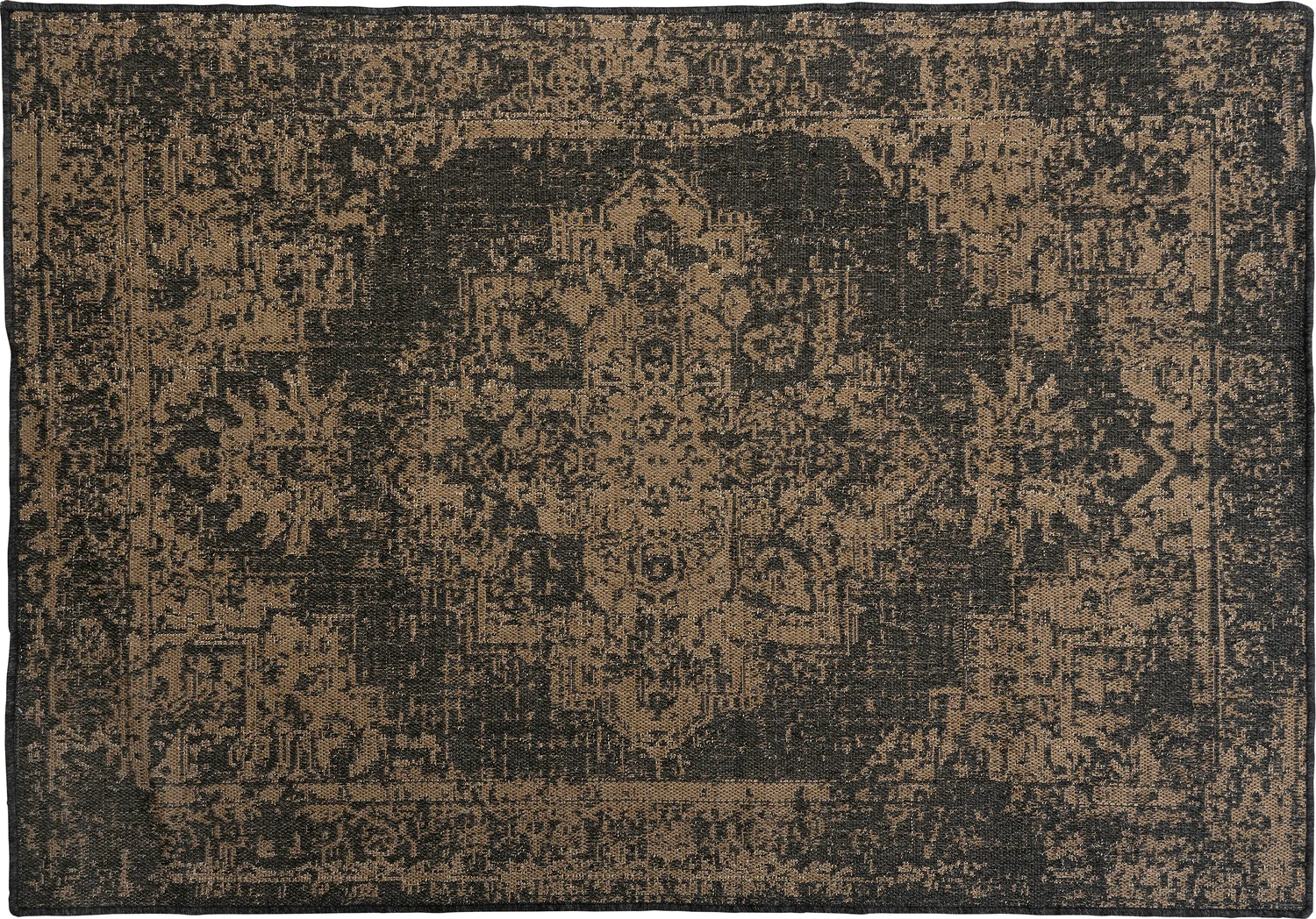 Intratuin buitenkleed Lina beige / zwart 160 x 230 cm