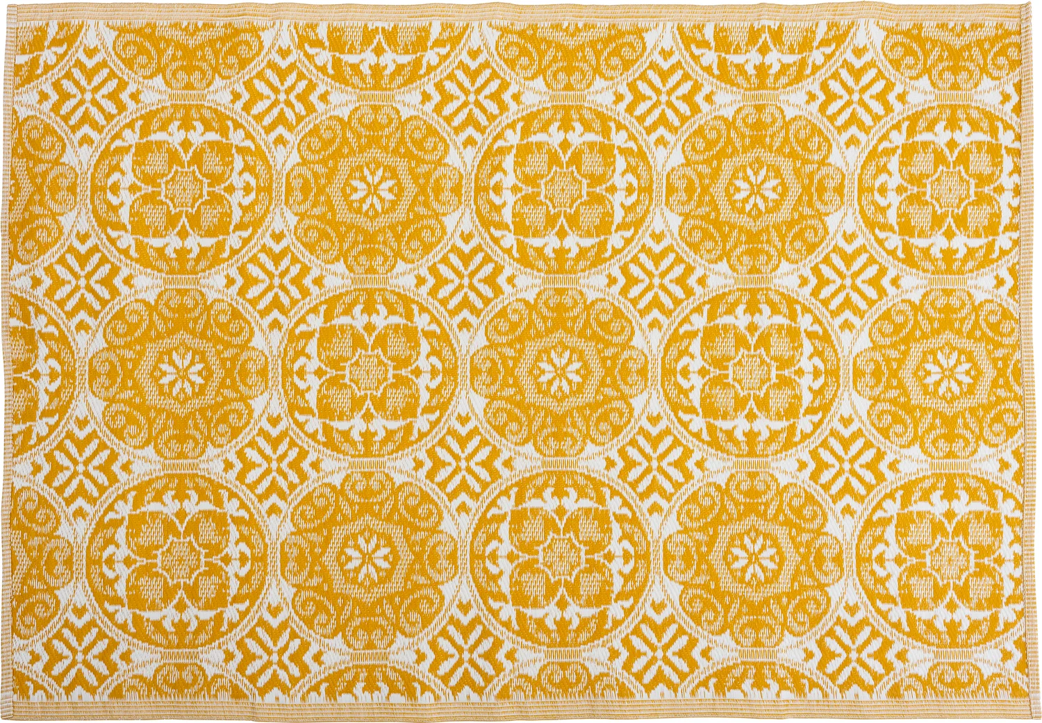 Intratuin buitenkleed Leah geel / wit 120 x 180 cm
