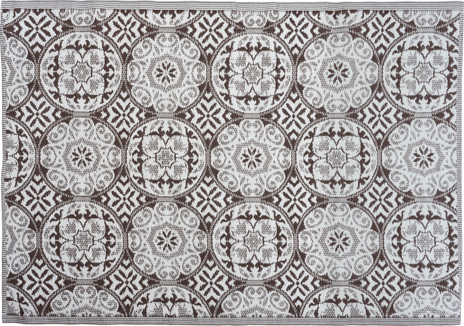 Intratuin buitenkleed Leah bruin / wit 160 x 230 cm
