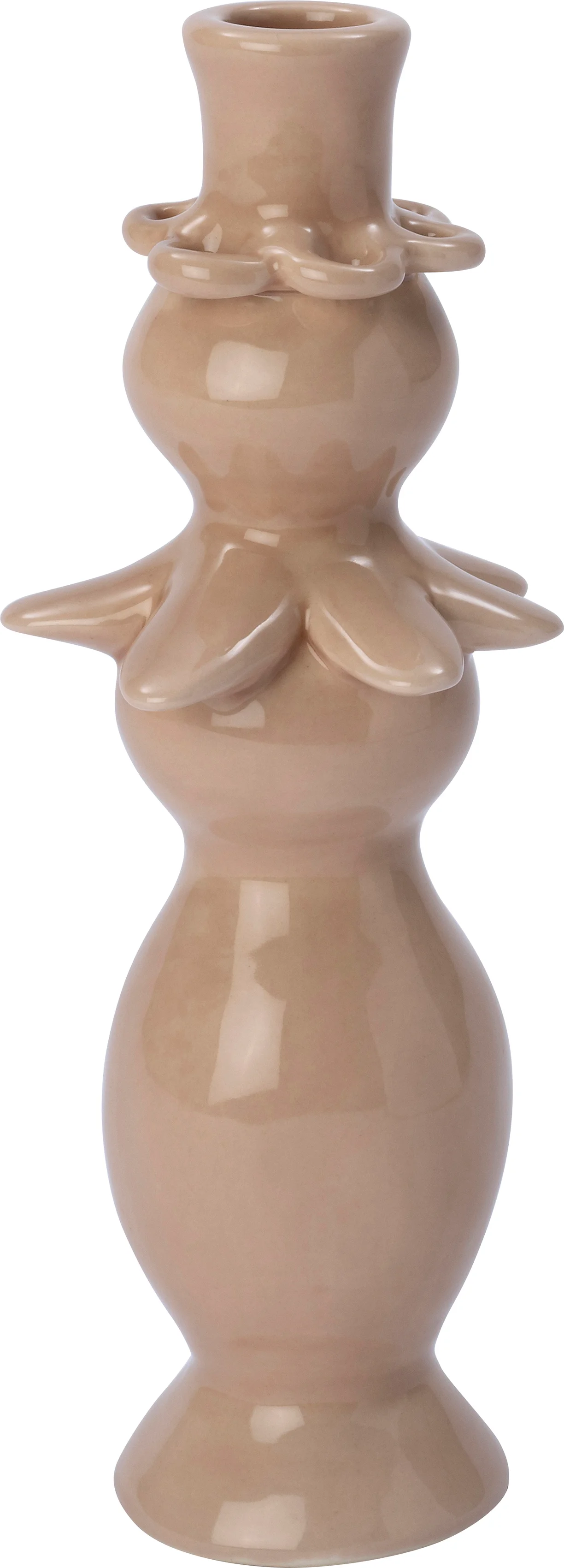 Intratuin kandelaar Ely beige D 8,6 H 24,1 cm