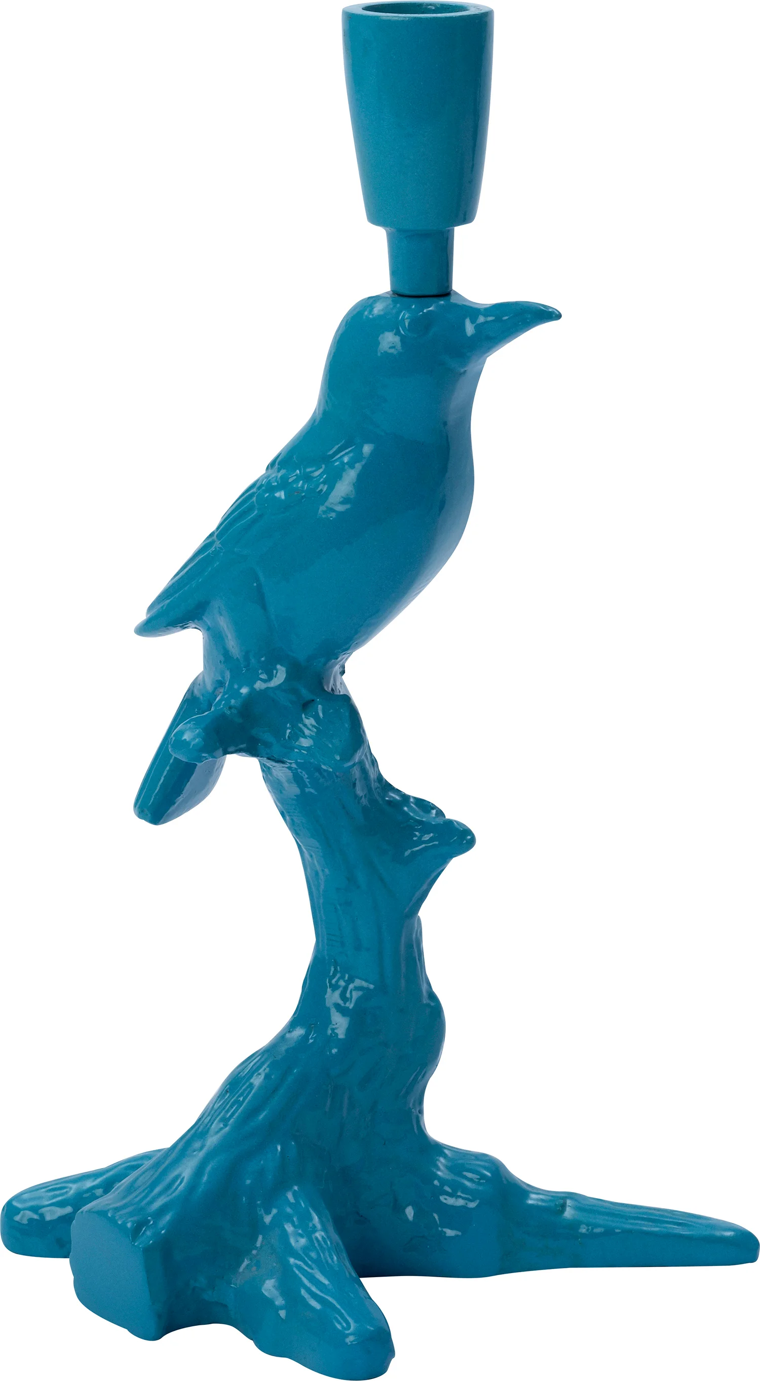 Intratuin kandelaar Nik blauw 18 x 9 x 29 cm