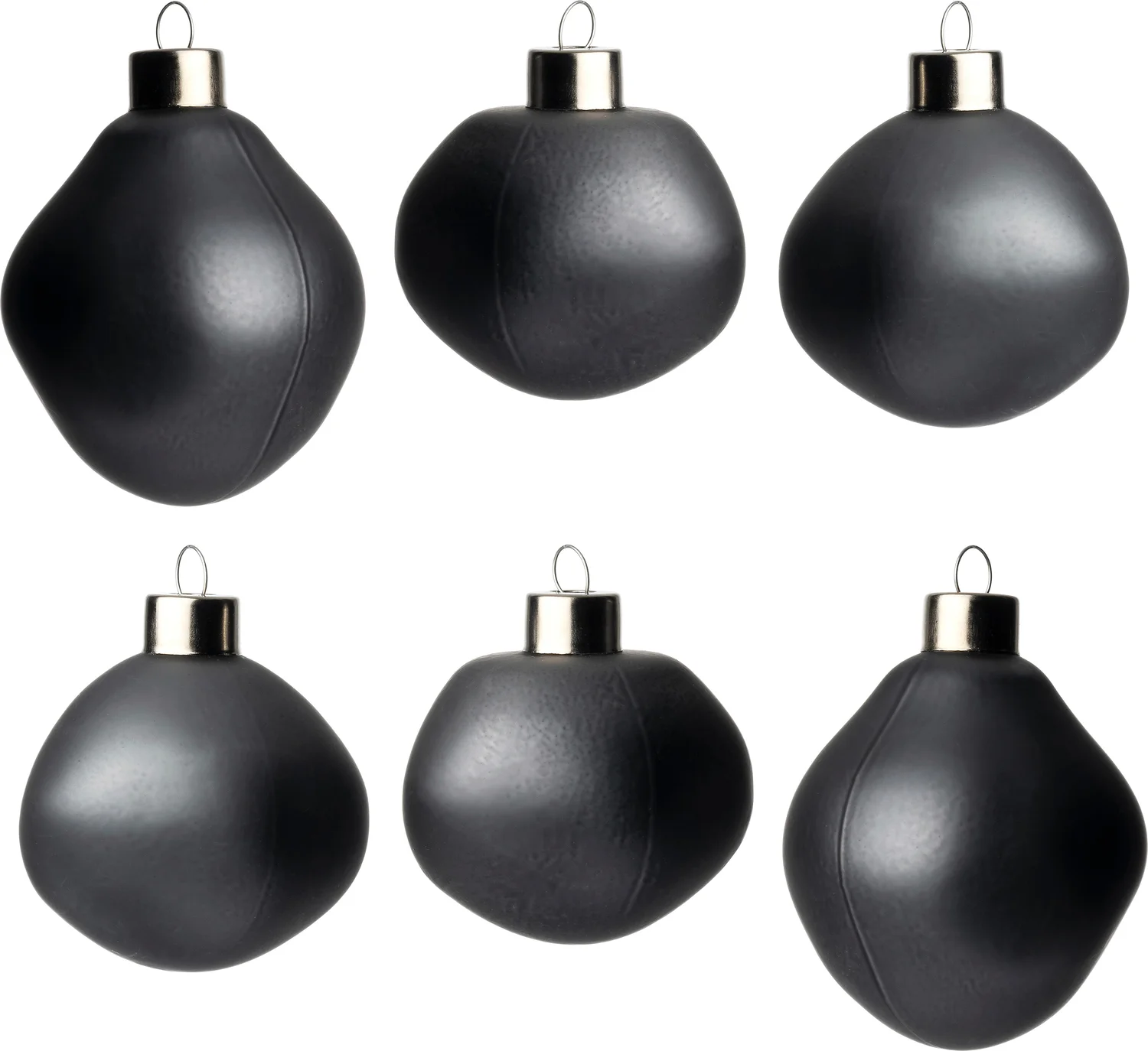Intratuin kerstbal Trim antraciet mat D 6 cm 6 stuks