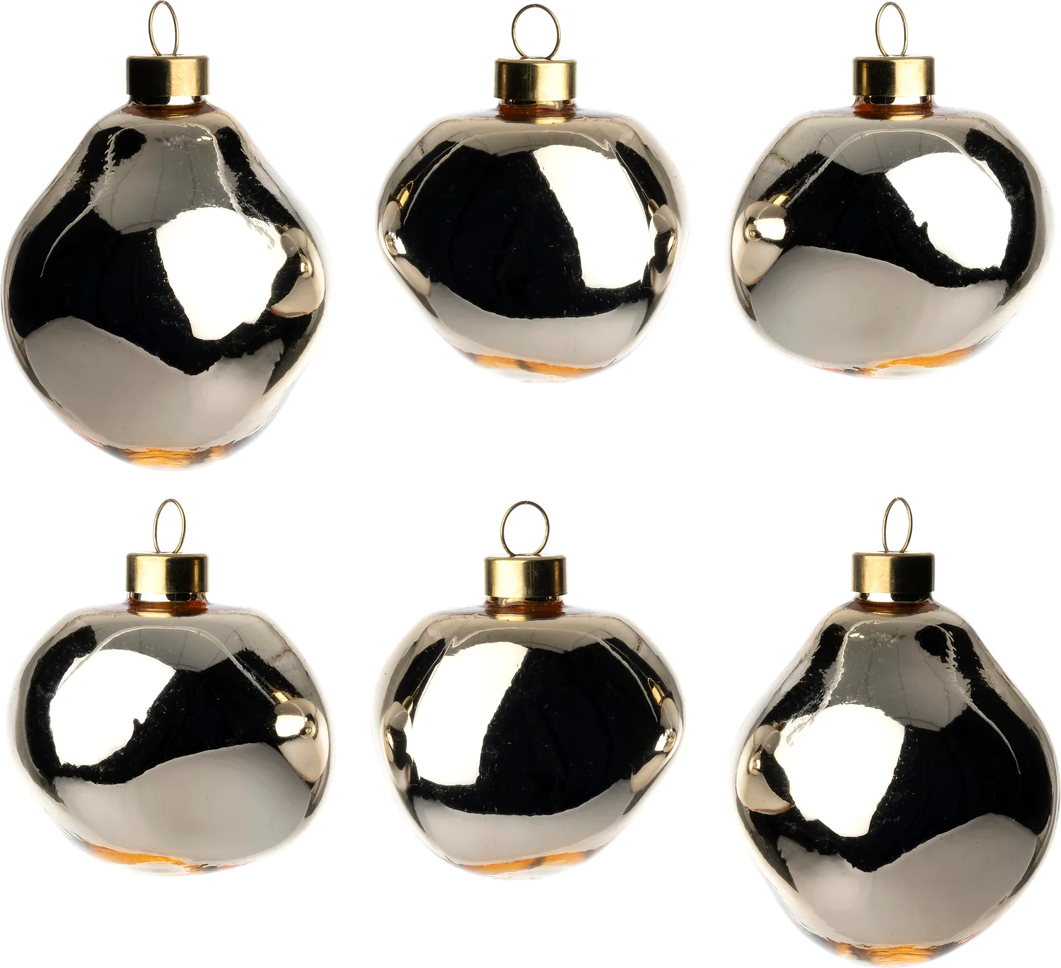 Intratuin kerstbal Trim licht goud glans D 6 cm 6 stuks