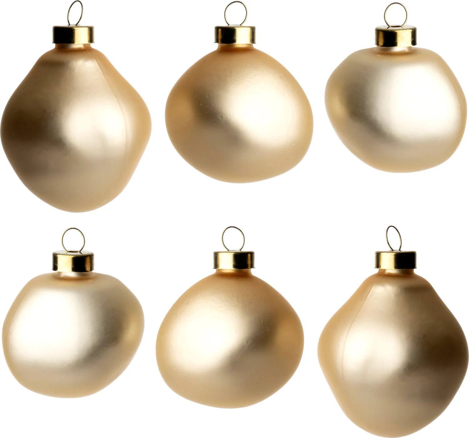 Intratuin kerstbal Trim licht goud mat D 6 cm 6 stuks
