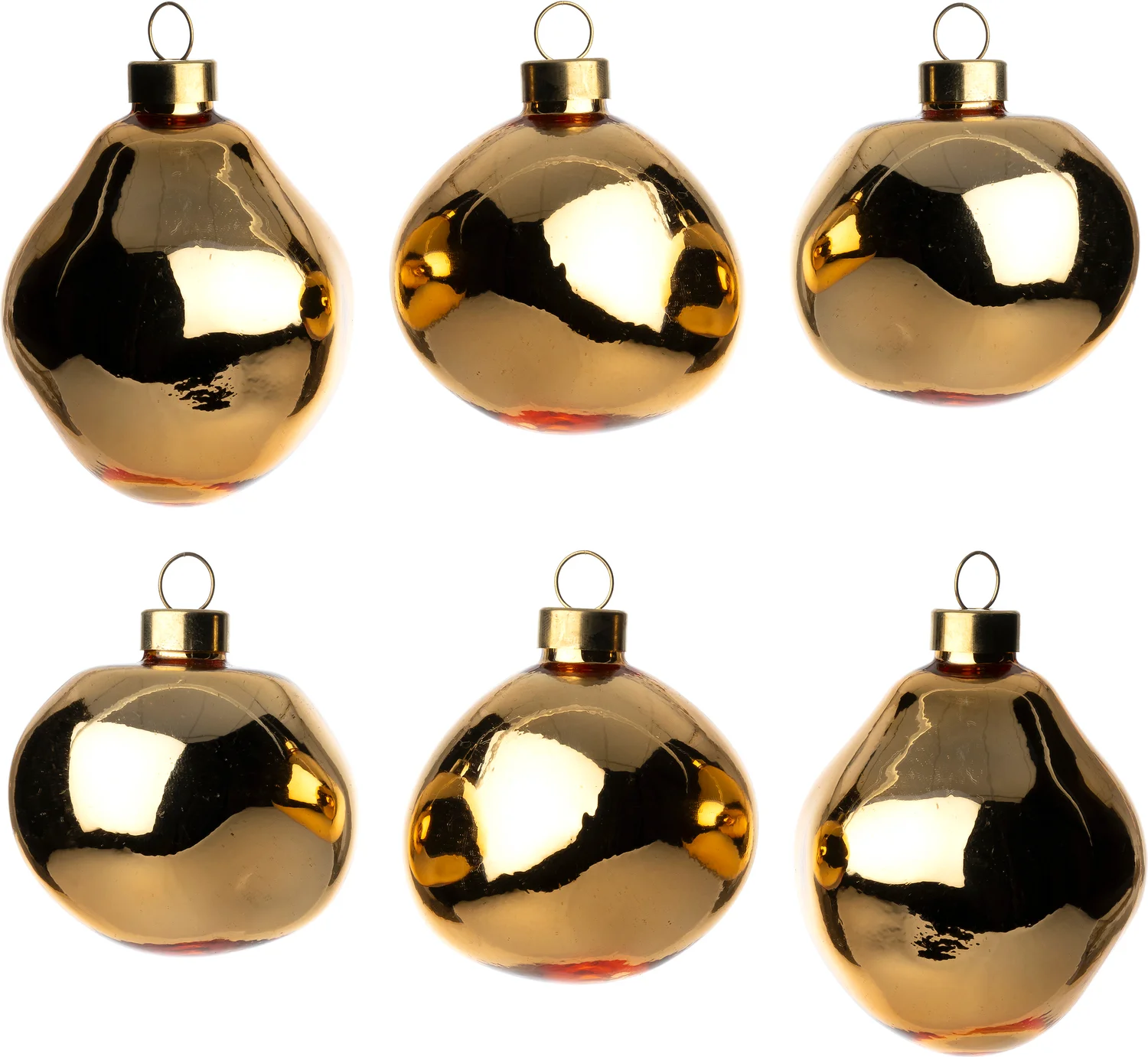 Intratuin kerstbal Trim goud glans D 6 cm 6 stuks