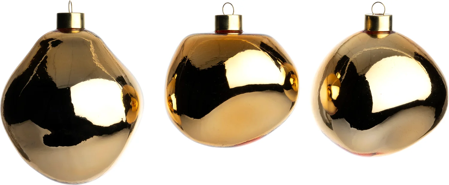 Intratuin kerstbal Trim goud glans D 10 cm 3 stuks