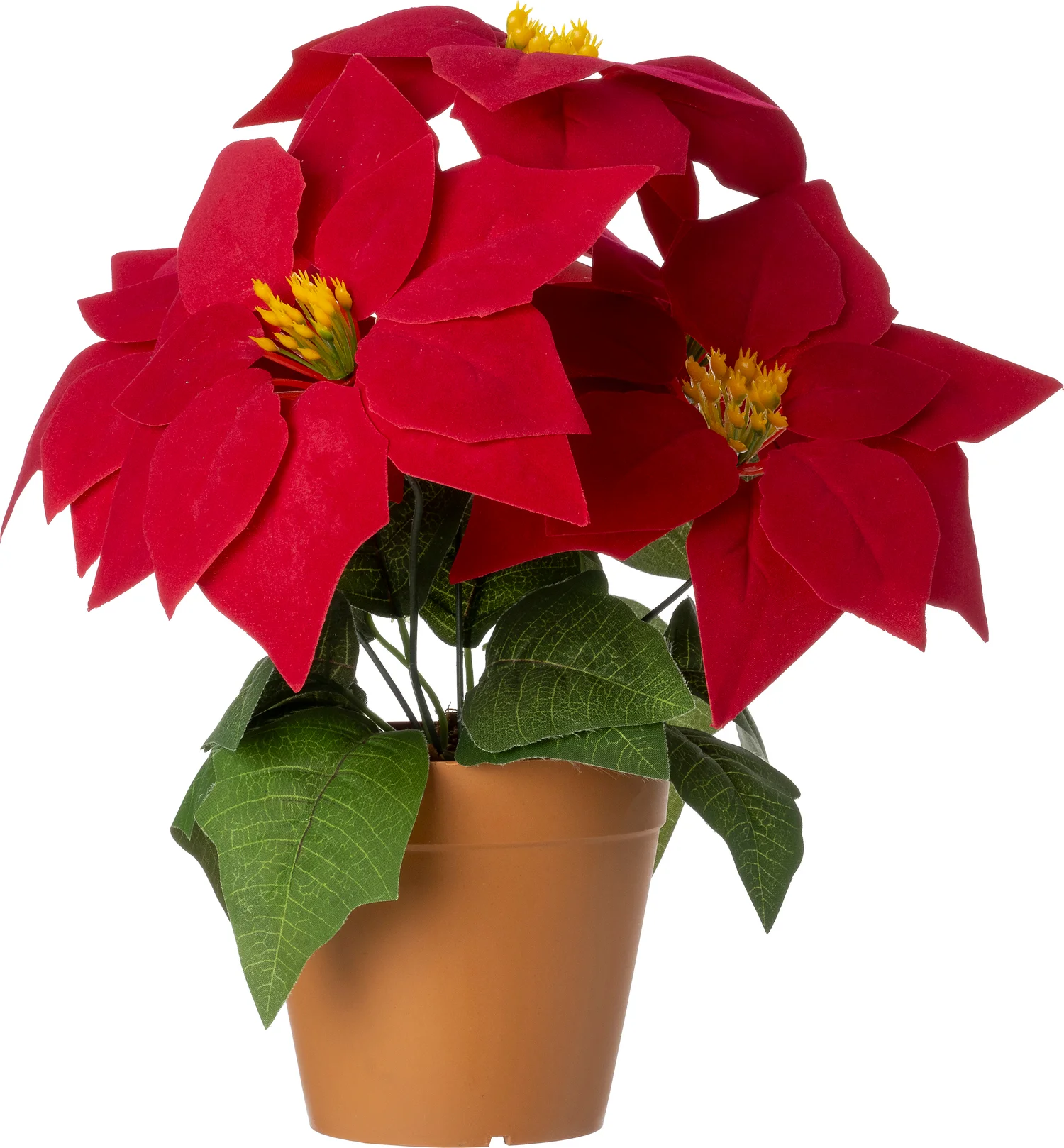 Intratuin kunstplant Kerstster donkerrood D 30 H 32 cm