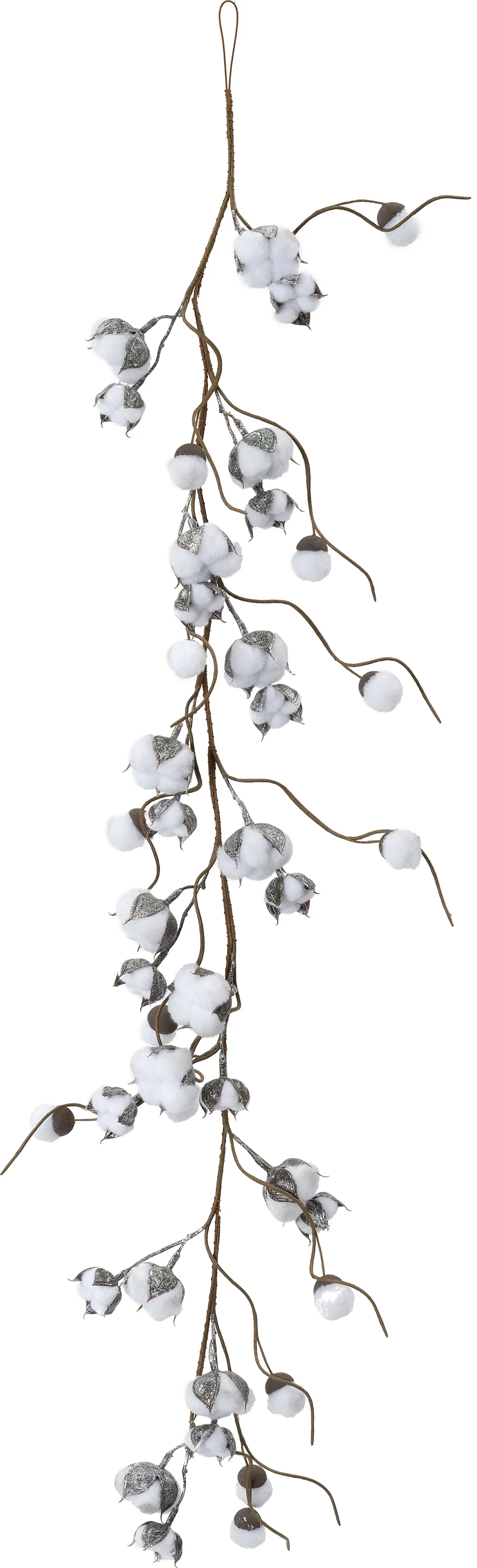 Intratuin guirlande katoenbol wit 122 cm