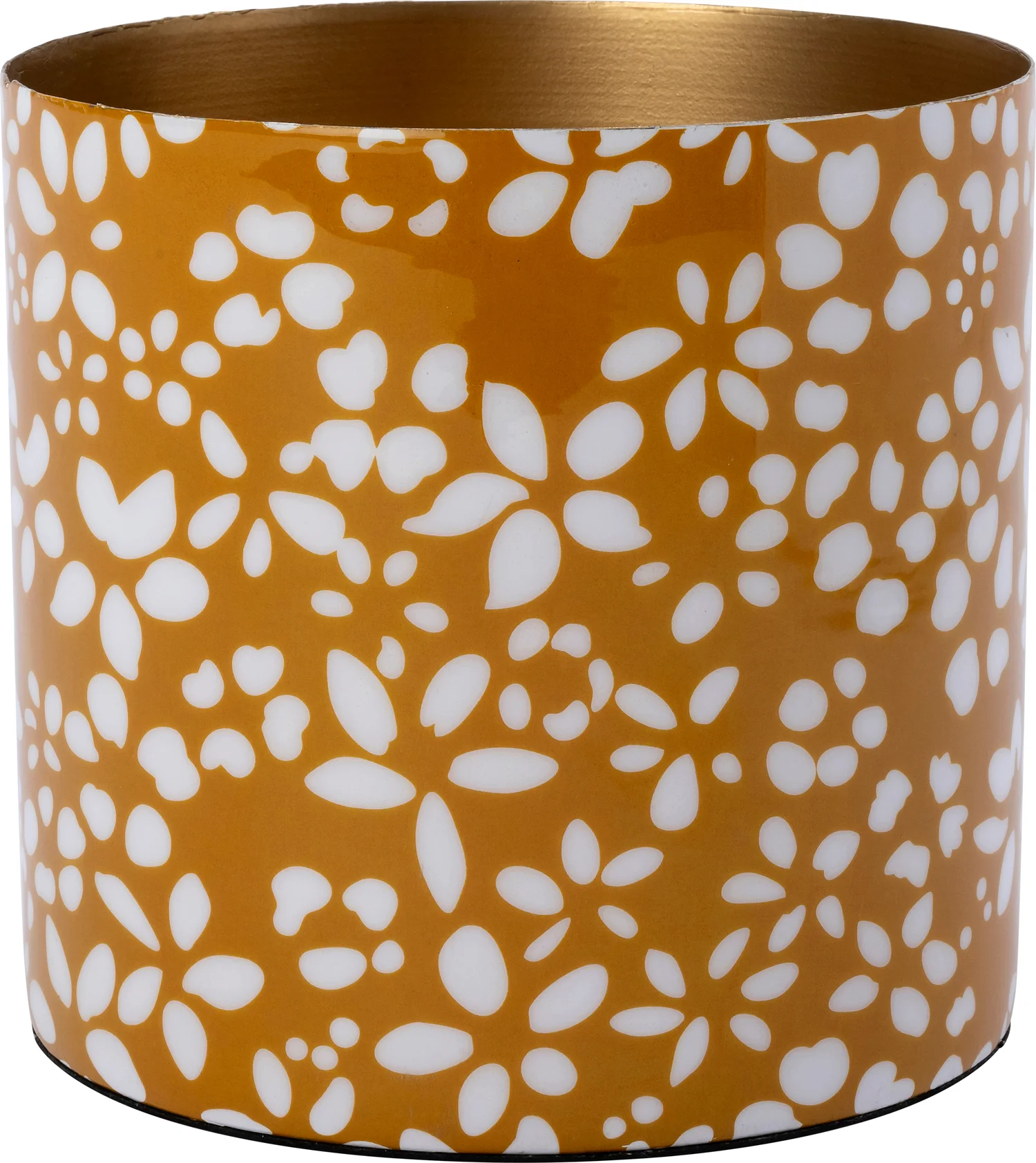 Intratuin bloempot Aimy geel / wit D 13 H 13 cm