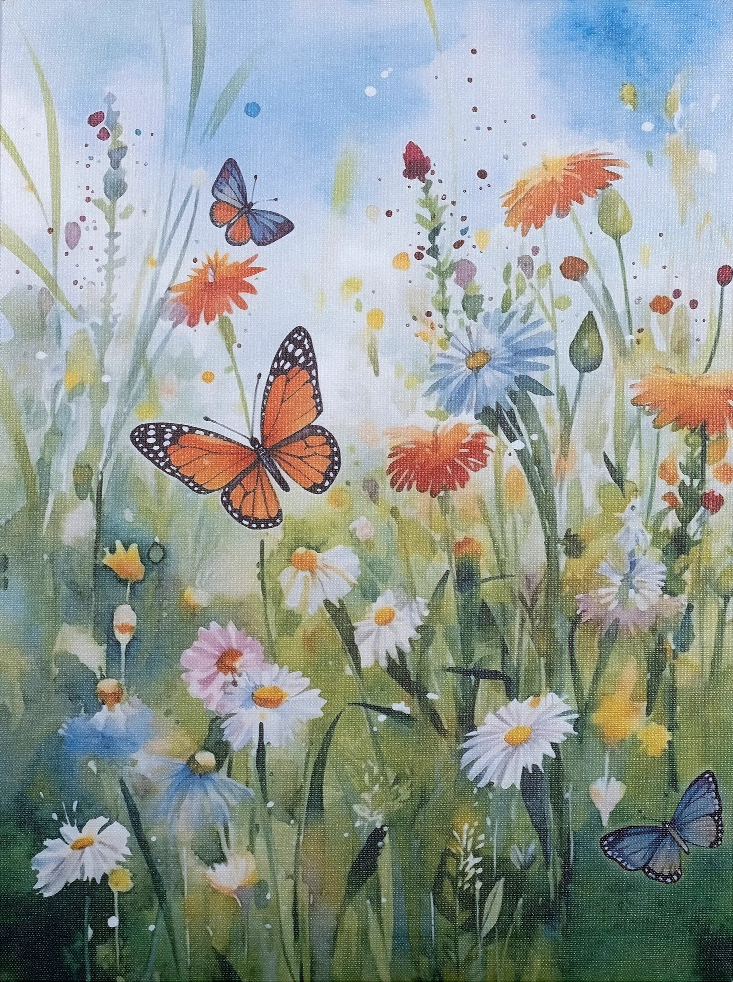 Intratuin canvas veldbloemen 30 x 40 cm