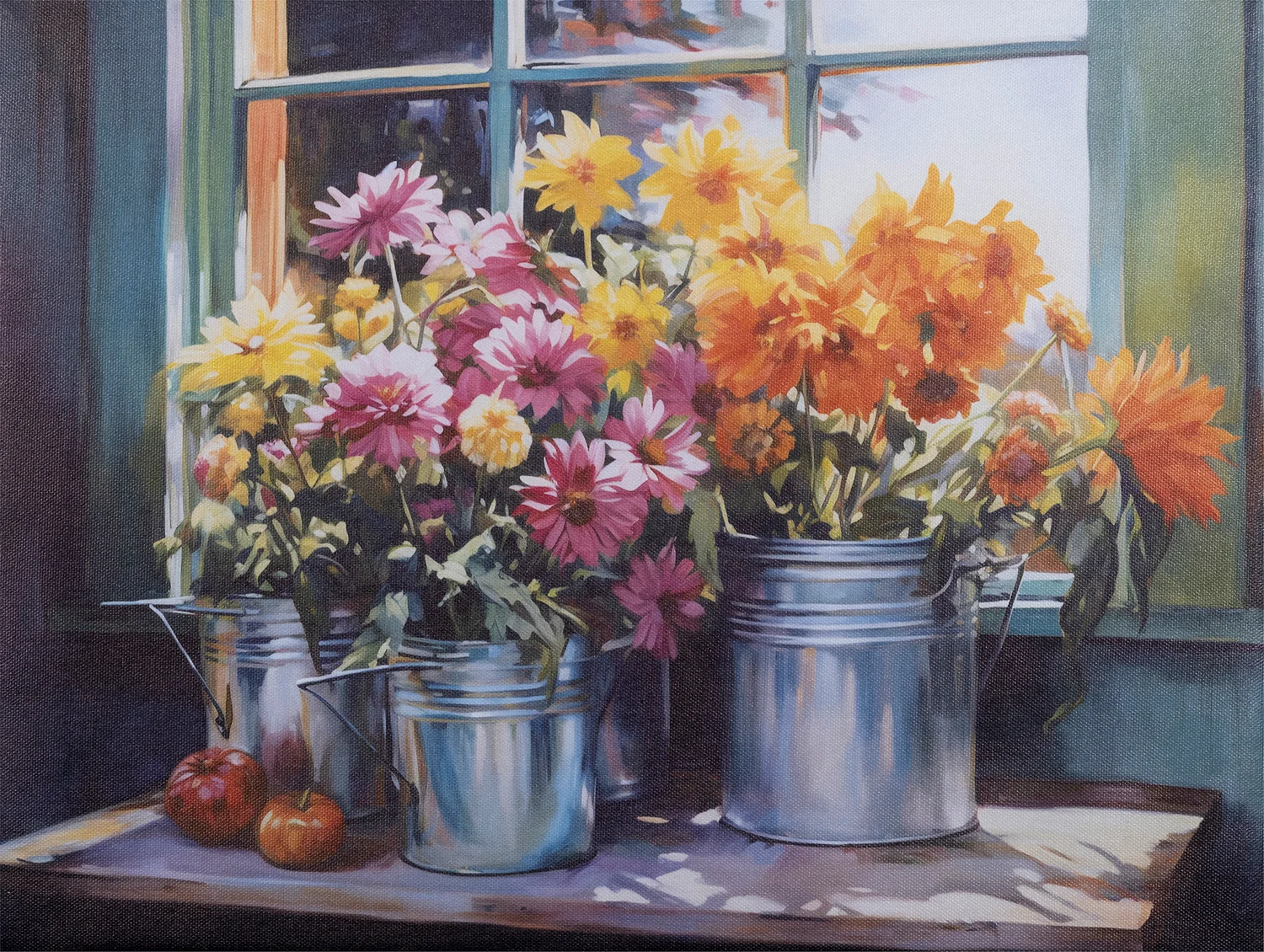 Intratuin canvas bloemen 40 x 30 cm